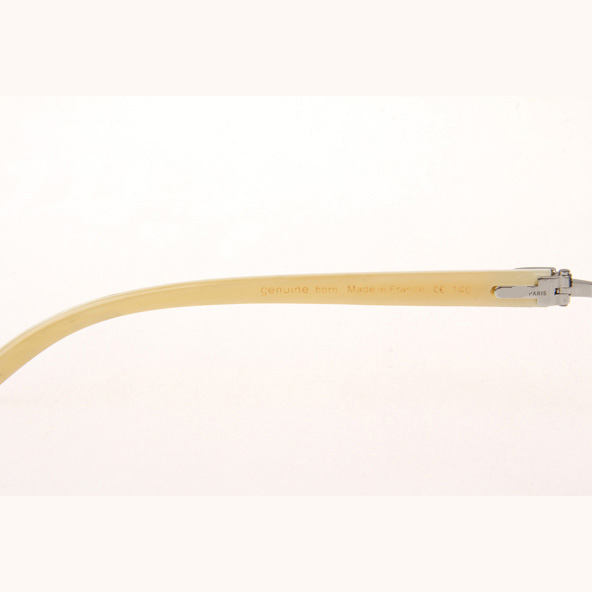 Cartier CT_3524012 Diamond White Buffalo Eyeglasses In Silver - FashionPlug