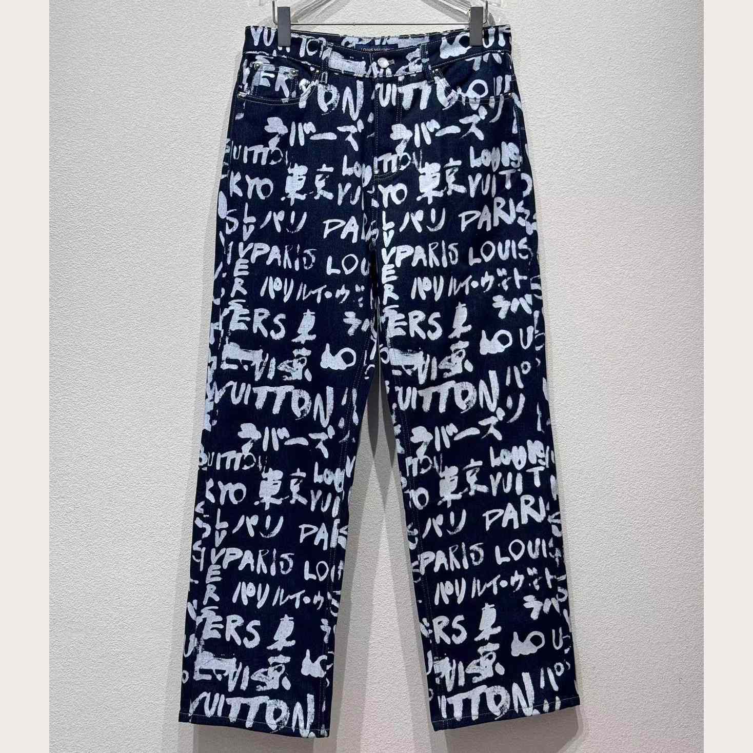 Louis Vuitton Denim Skate Pants   1AILT0 - FashionPlug