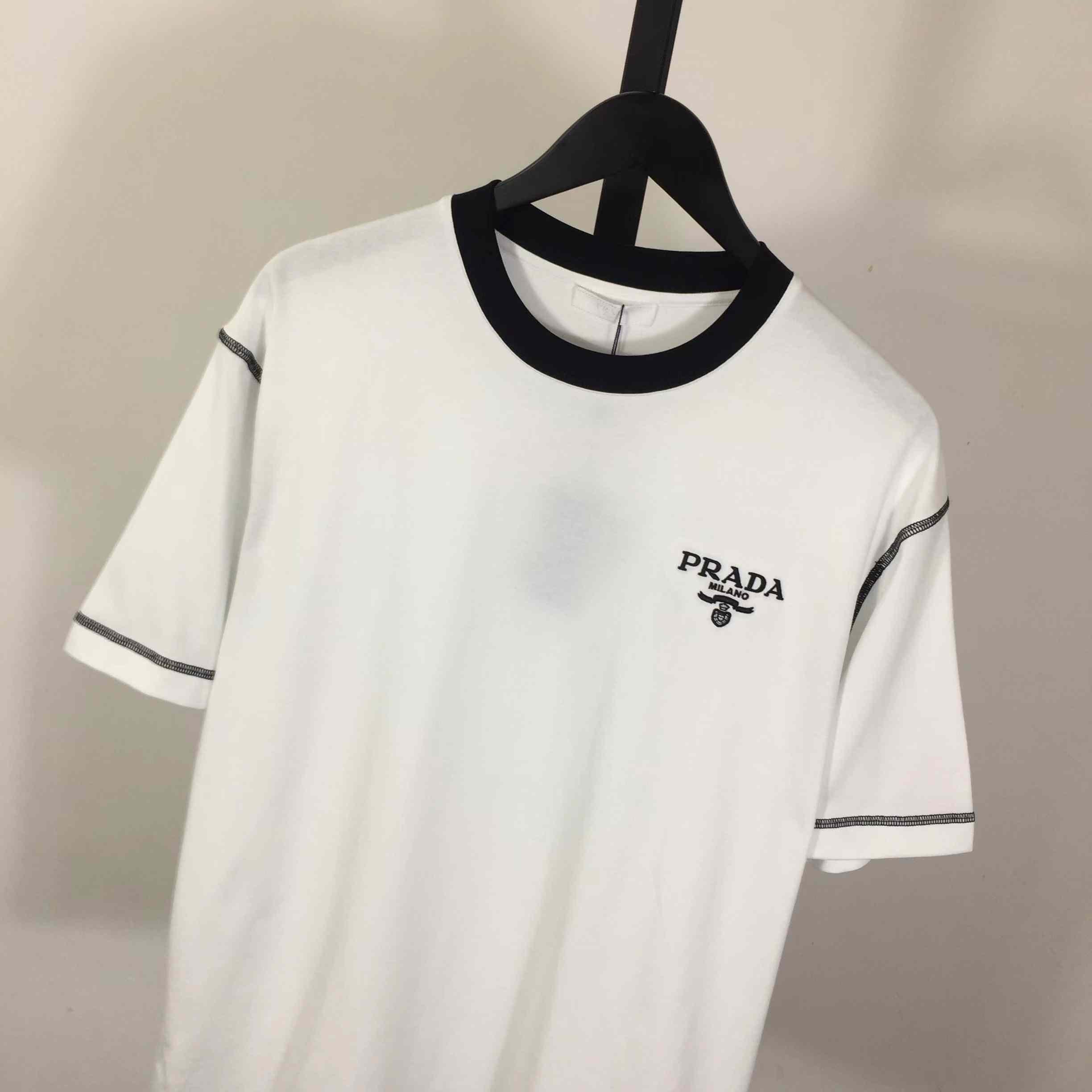Prada Logo Cotton Tee - FashionPlug