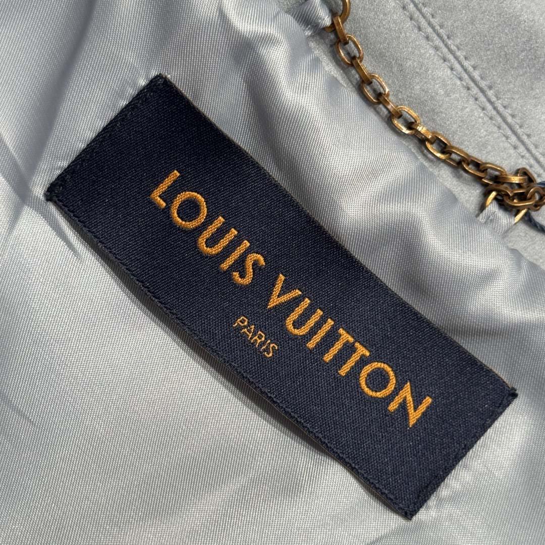 Louis Vuitton Suede Leather Type II Trucker Jacket   1AHVLO - FashionPlug