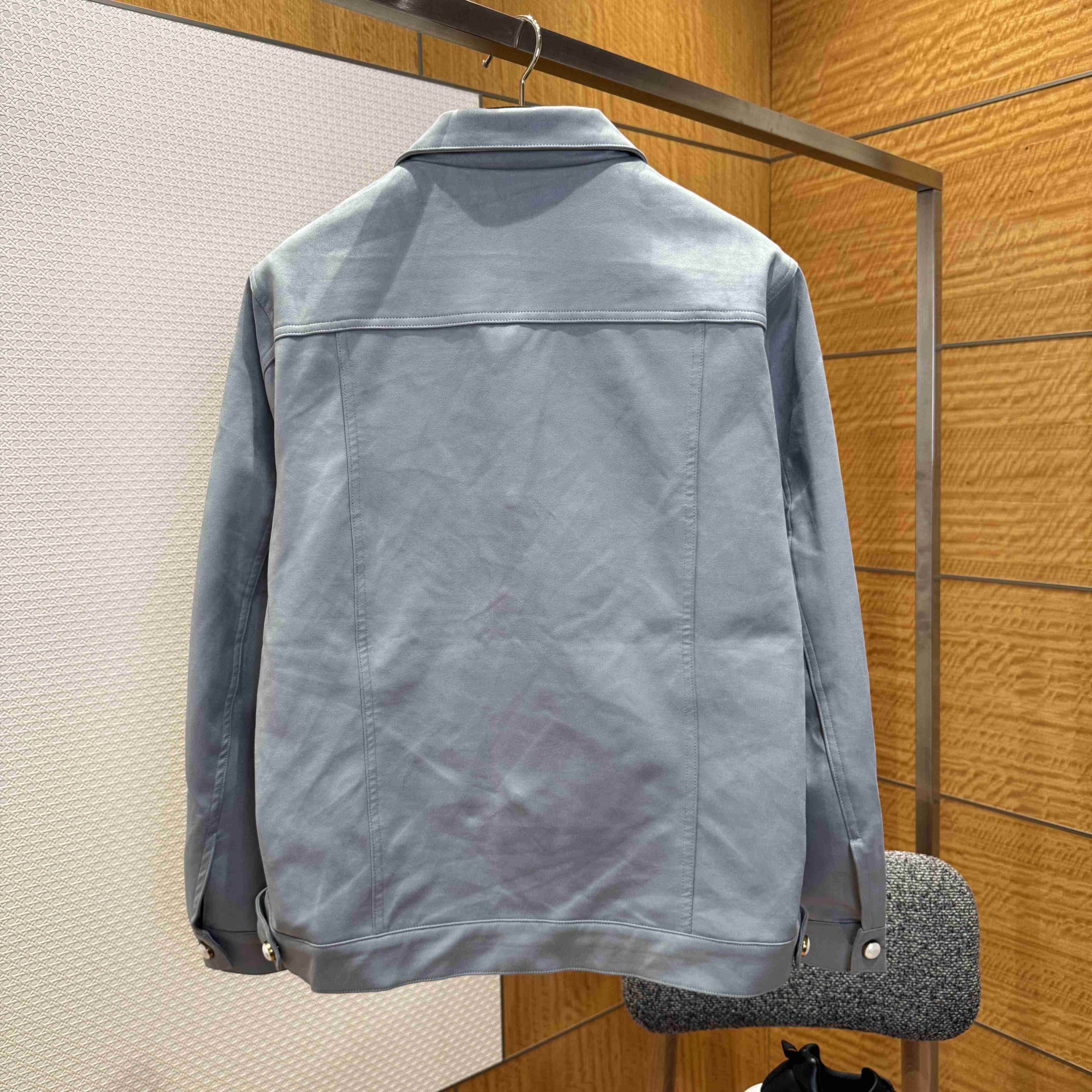 Louis Vuitton Suede Leather Type II Trucker Jacket   1AHVLO - FashionPlug