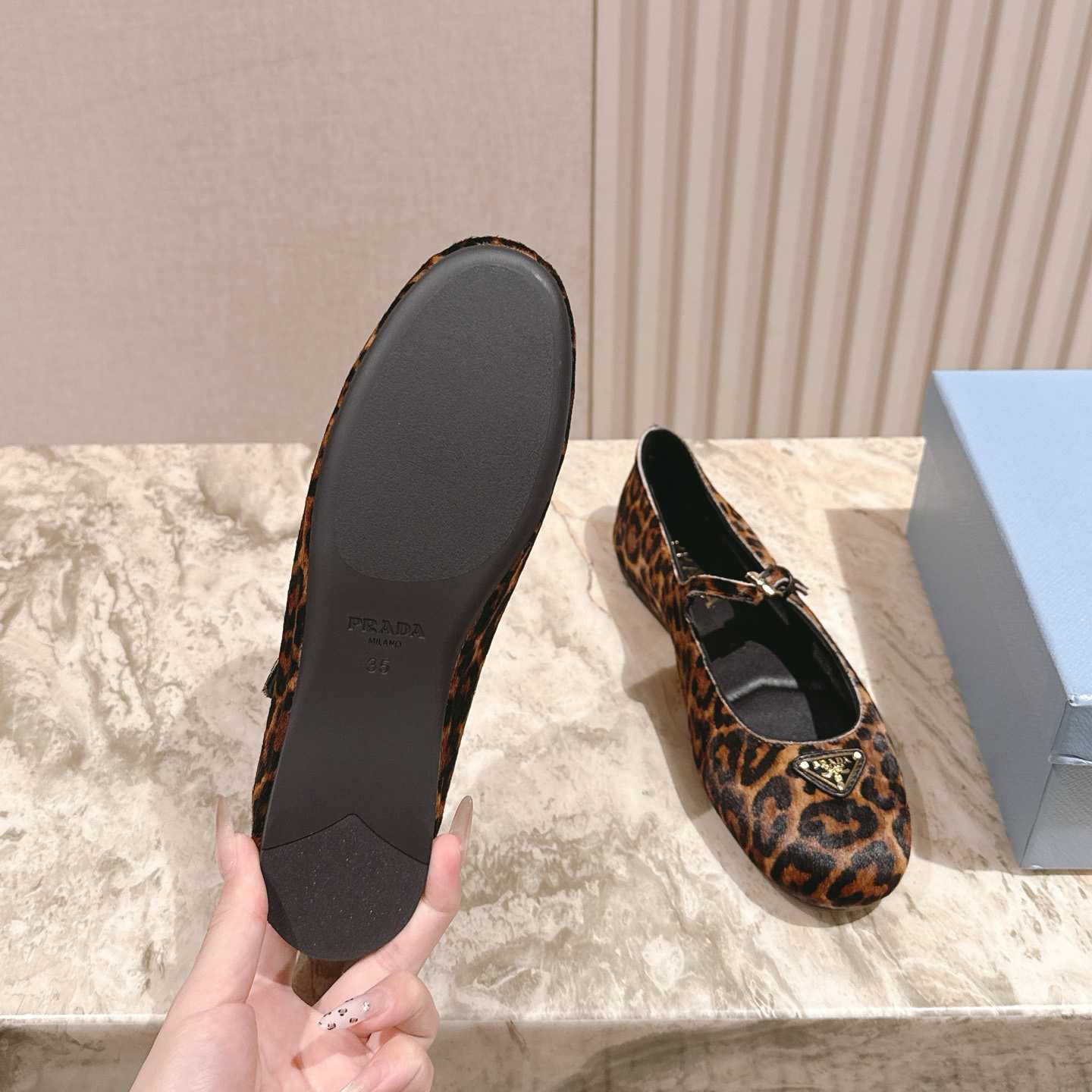 Prada leopard-print Ballerina Shoes - FashionPlug