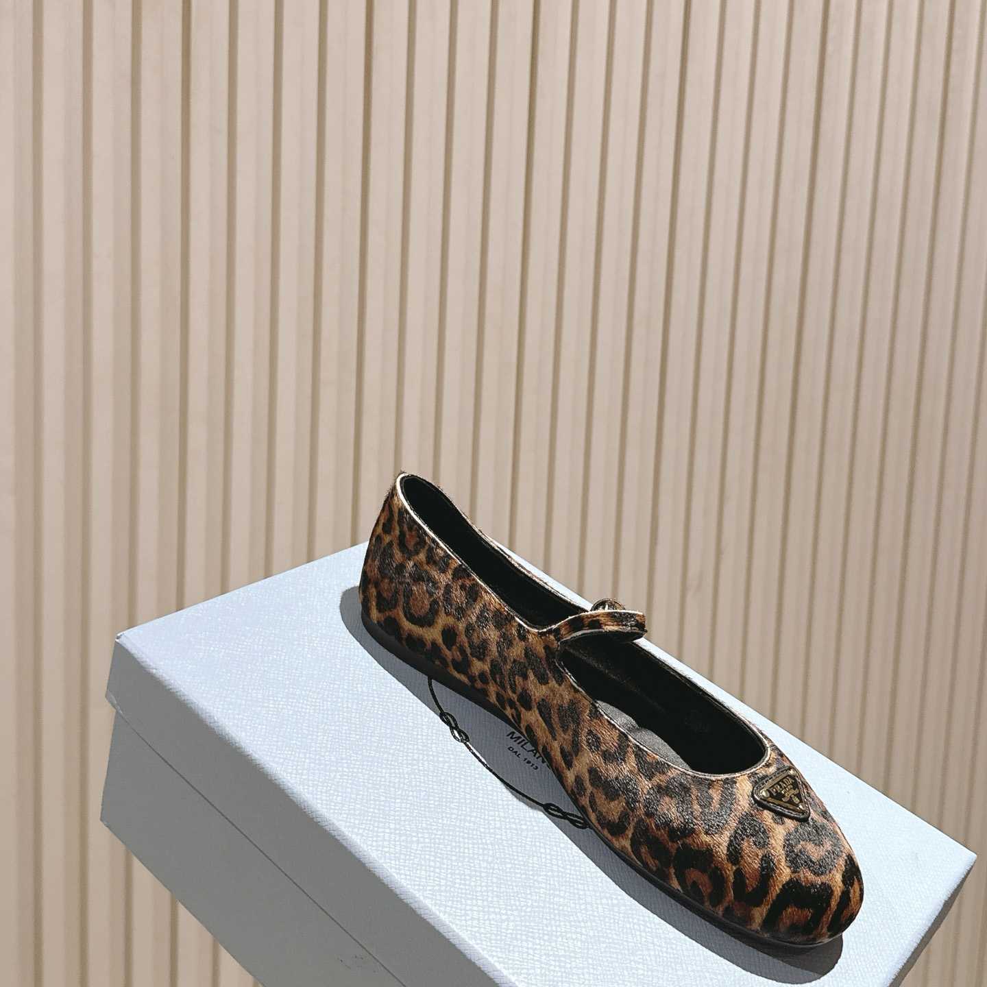 Prada leopard-print Ballerina Shoes - FashionPlug