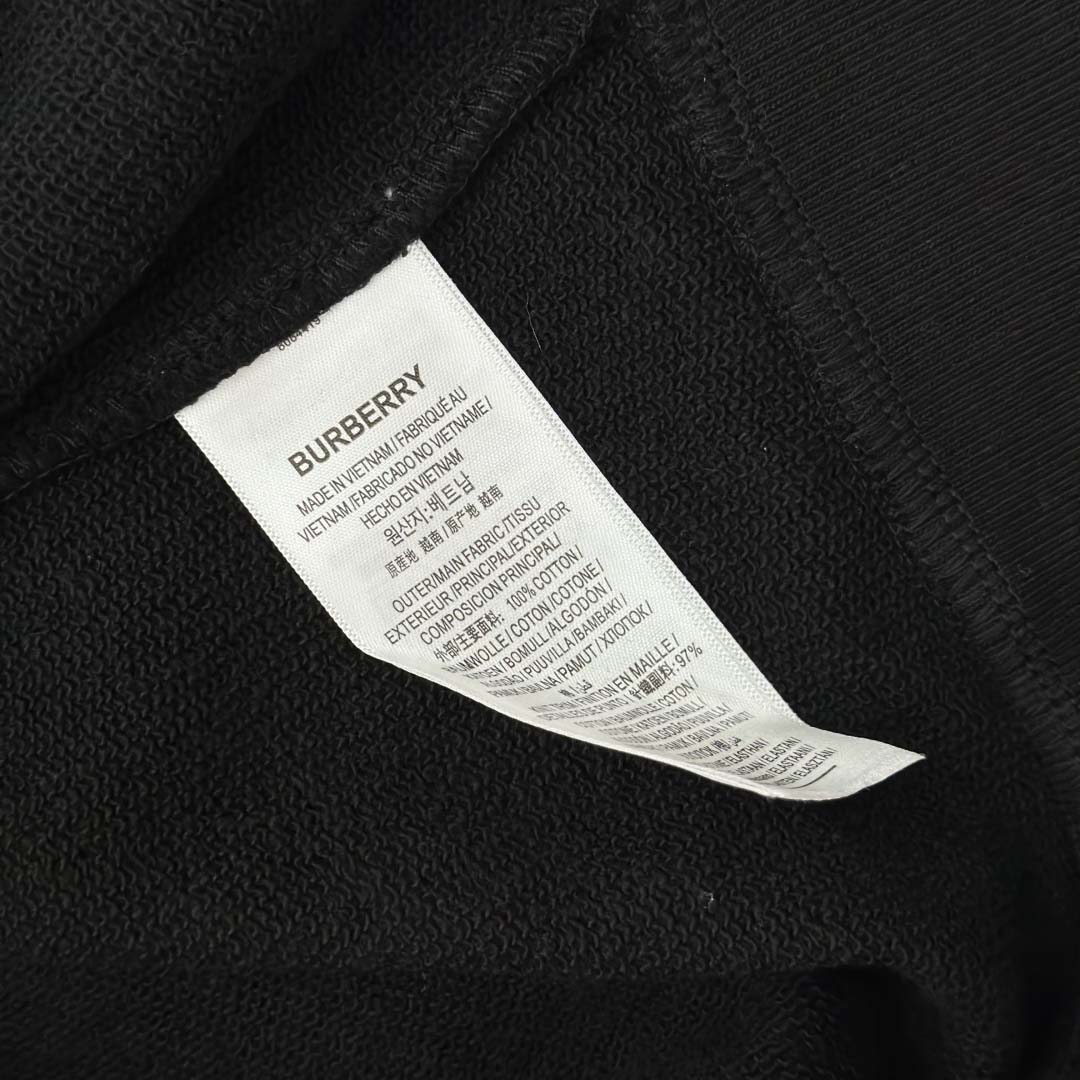 Burberry Check Trim Cotton Sweatshirt - FashionPlug
