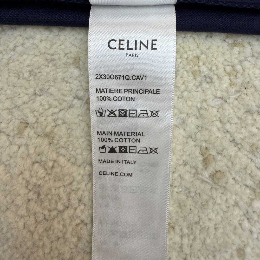 Celine Triomphe Regular T-shirt In Cotton Jersey - FashionPlug