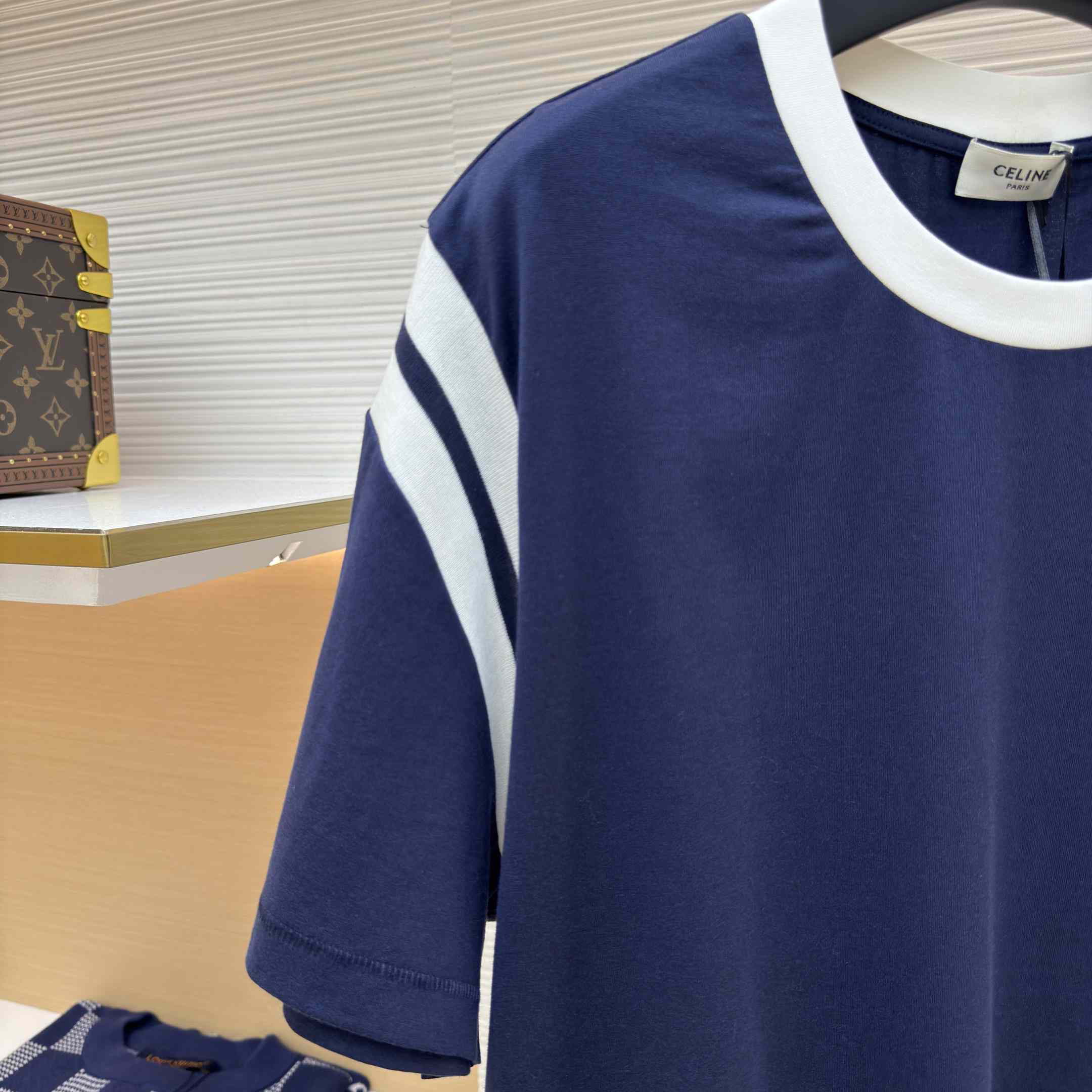 Celine Triomphe Regular T-shirt In Cotton Jersey - FashionPlug