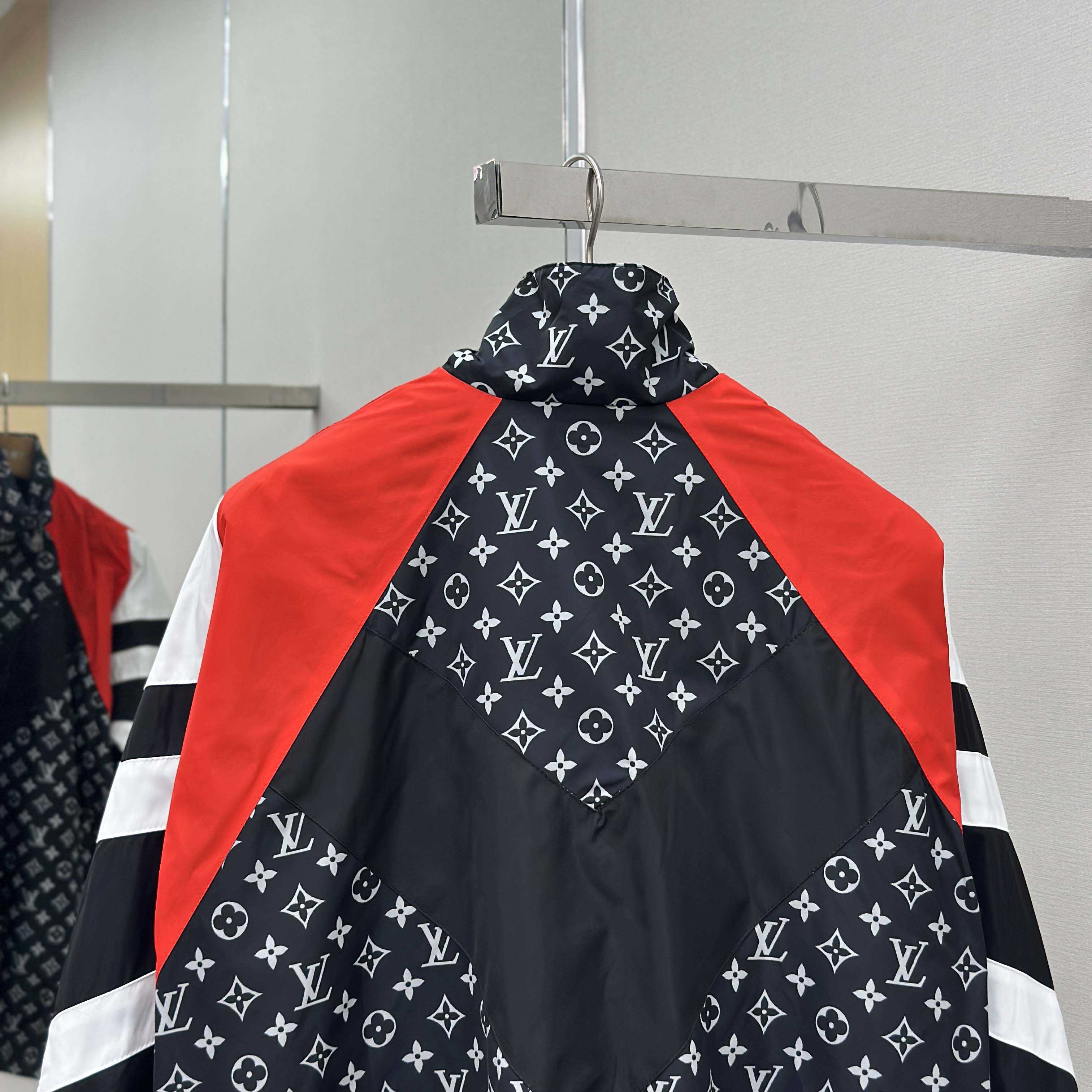 Louis Vuitton Monogram Printed Nylon Tracksuit Top   1AILQ5 - FashionPlug