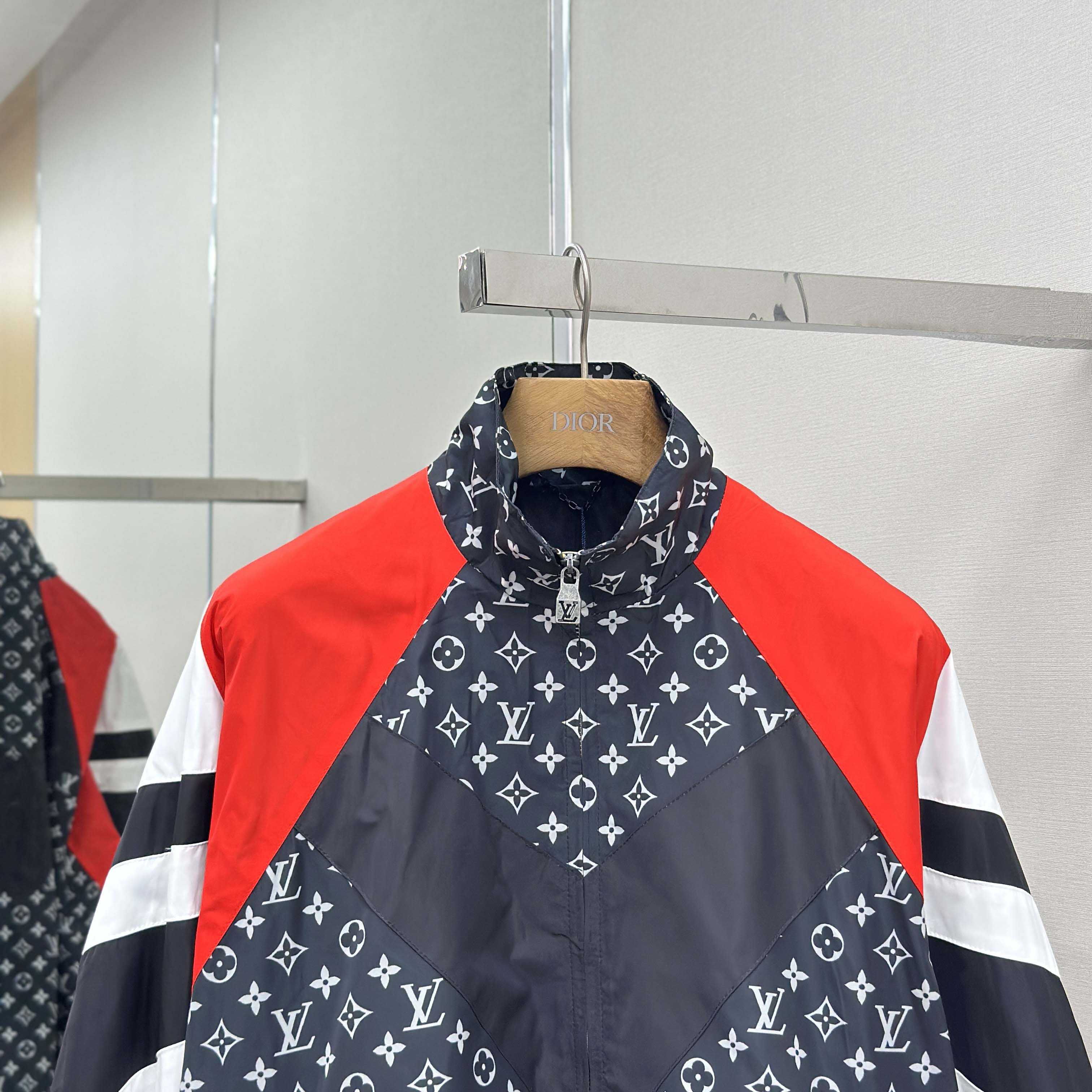 Louis Vuitton Monogram Printed Nylon Tracksuit Top   1AILQ5 - FashionPlug