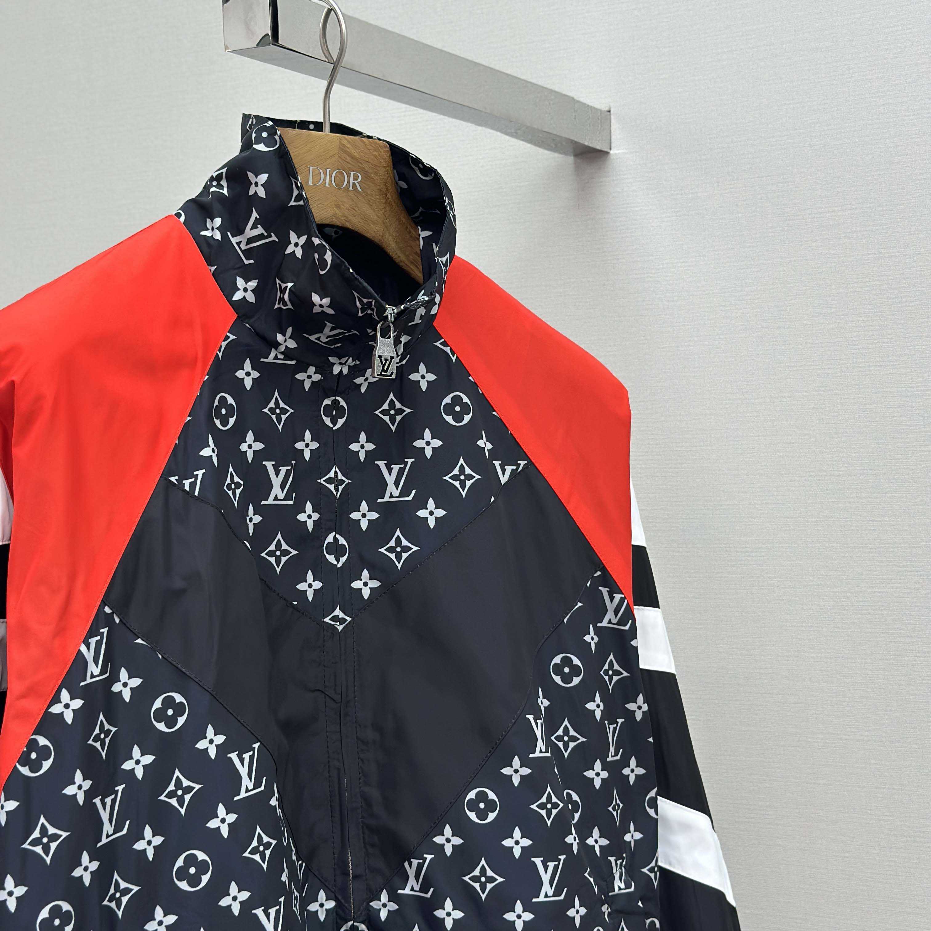 Louis Vuitton Monogram Printed Nylon Tracksuit Top   1AILQ5 - FashionPlug
