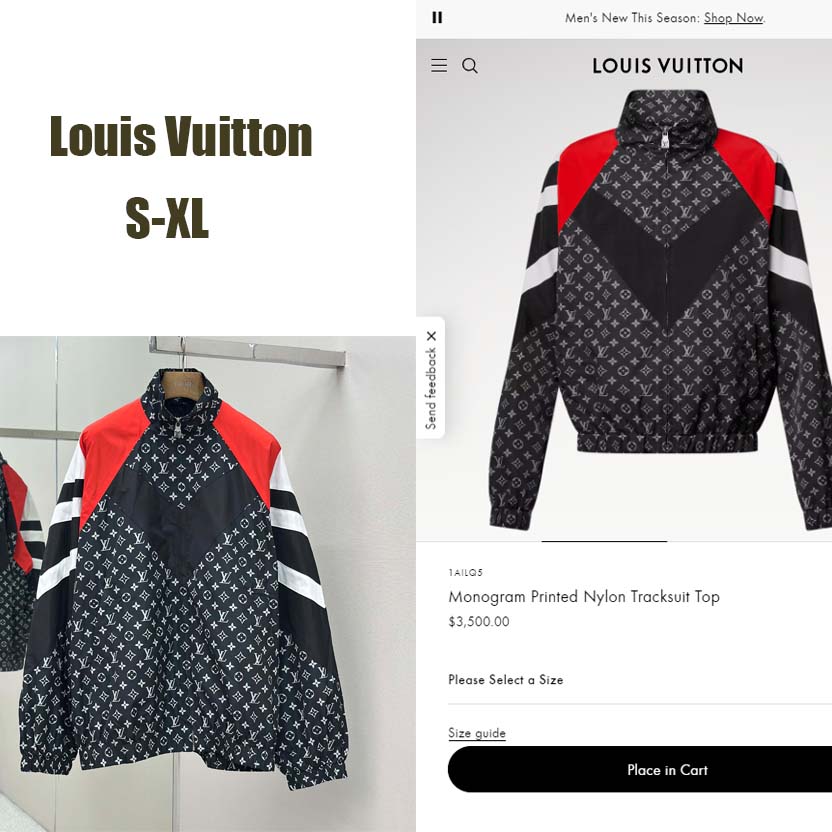 Louis Vuitton Monogram Printed Nylon Tracksuit Top   1AILQ5 - FashionPlug