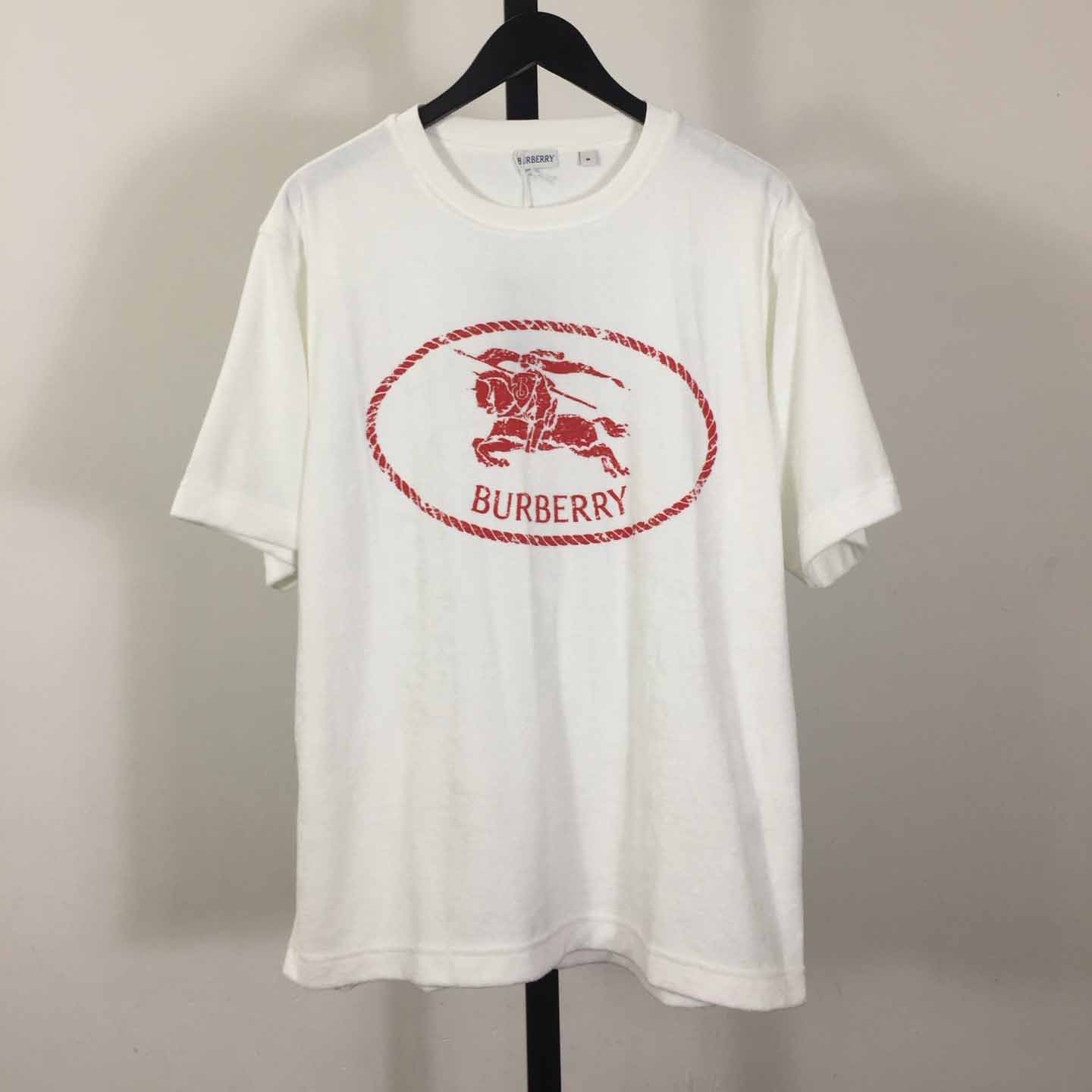 Burberry Knight Stamp Towelling T-shirt - FashionPlug