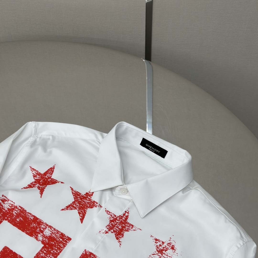 Givenchy Cotton Shirt with 4G Stars - FashionPlug
