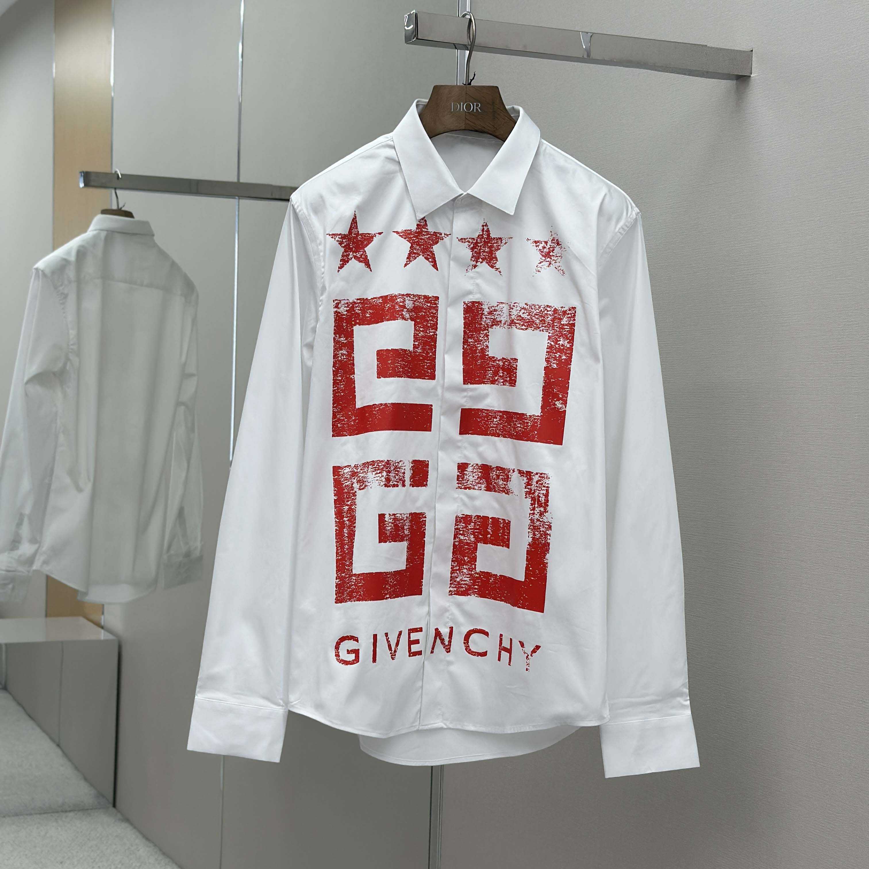 Givenchy Cotton Shirt with 4G Stars - FashionPlug