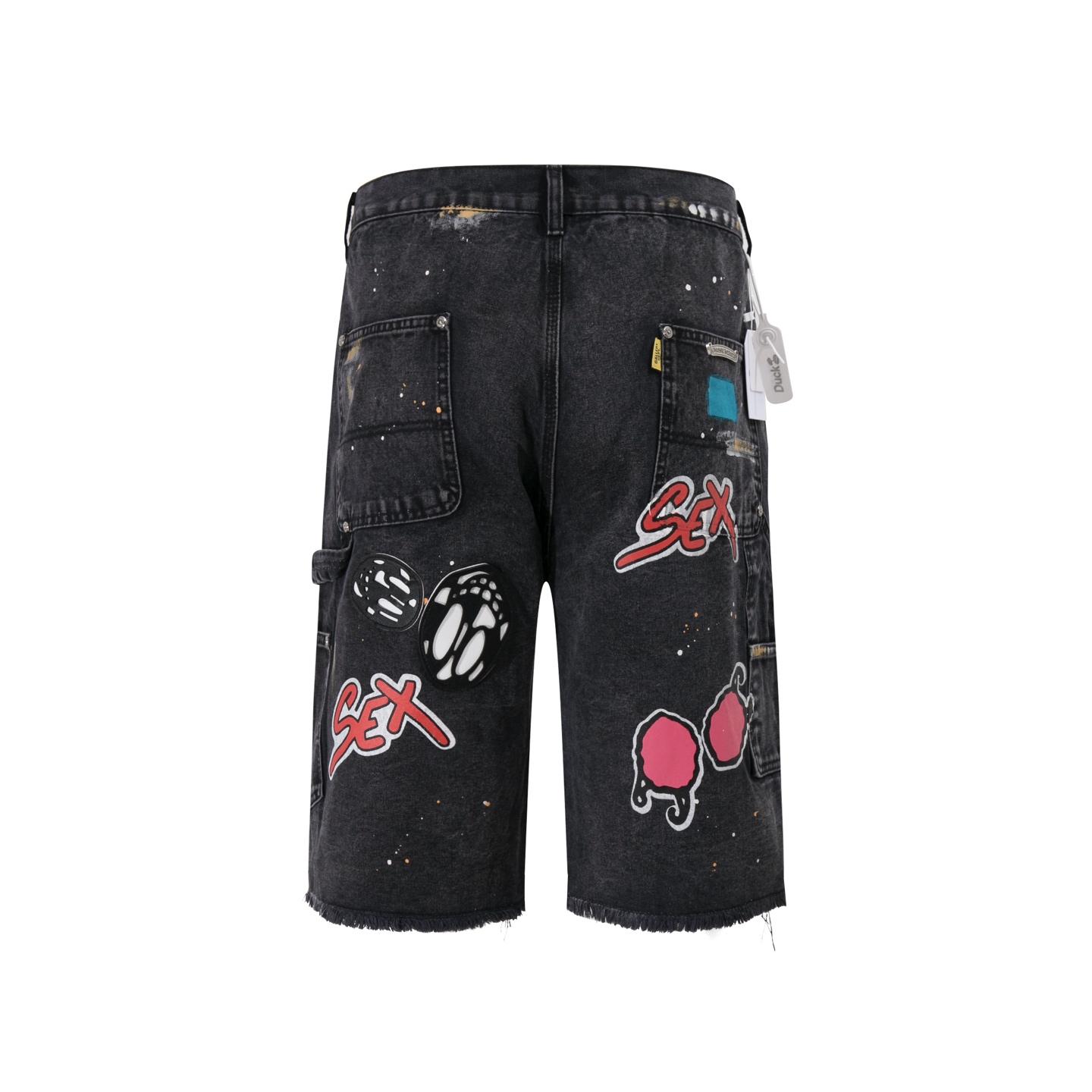 Chrome Hearts Denim Shorts - FashionPlug