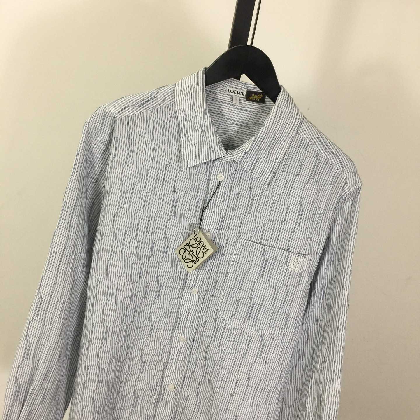 Loewe Striped Long-Sleeve Shirt 'Blue/White' - FashionPlug
