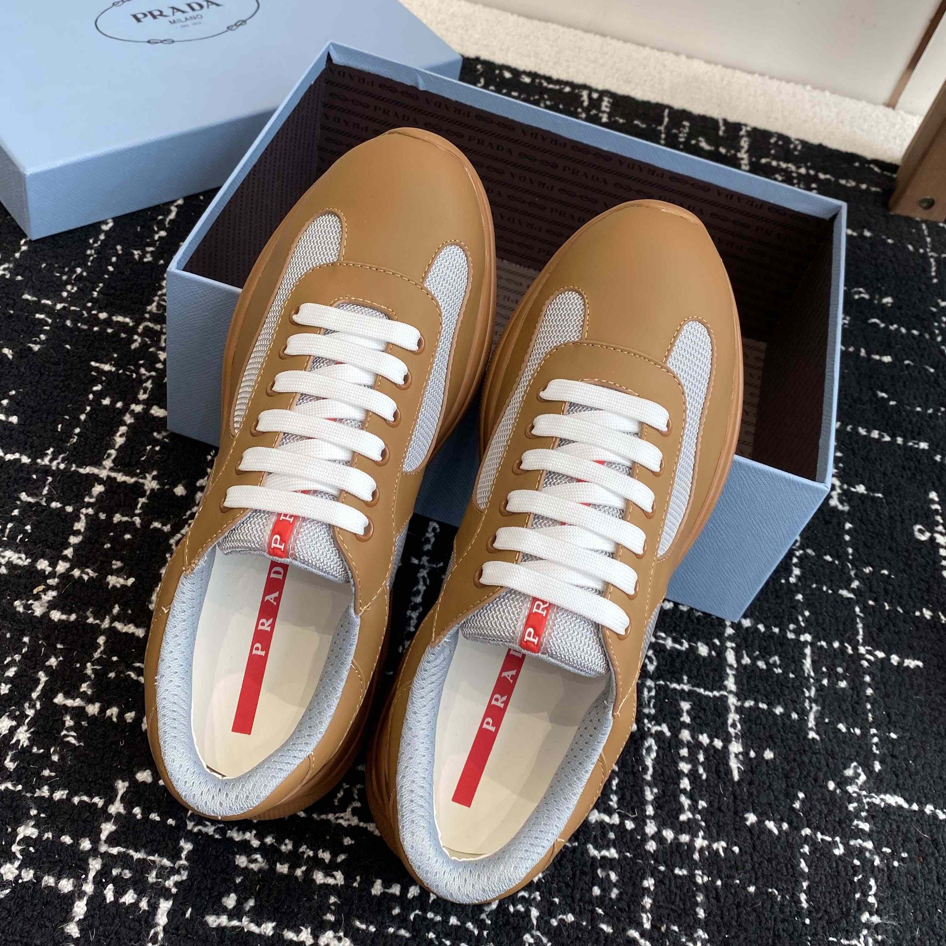 Prada America's Cup Soft Rubber And Bike Fabric Sneakers - FashionPlug
