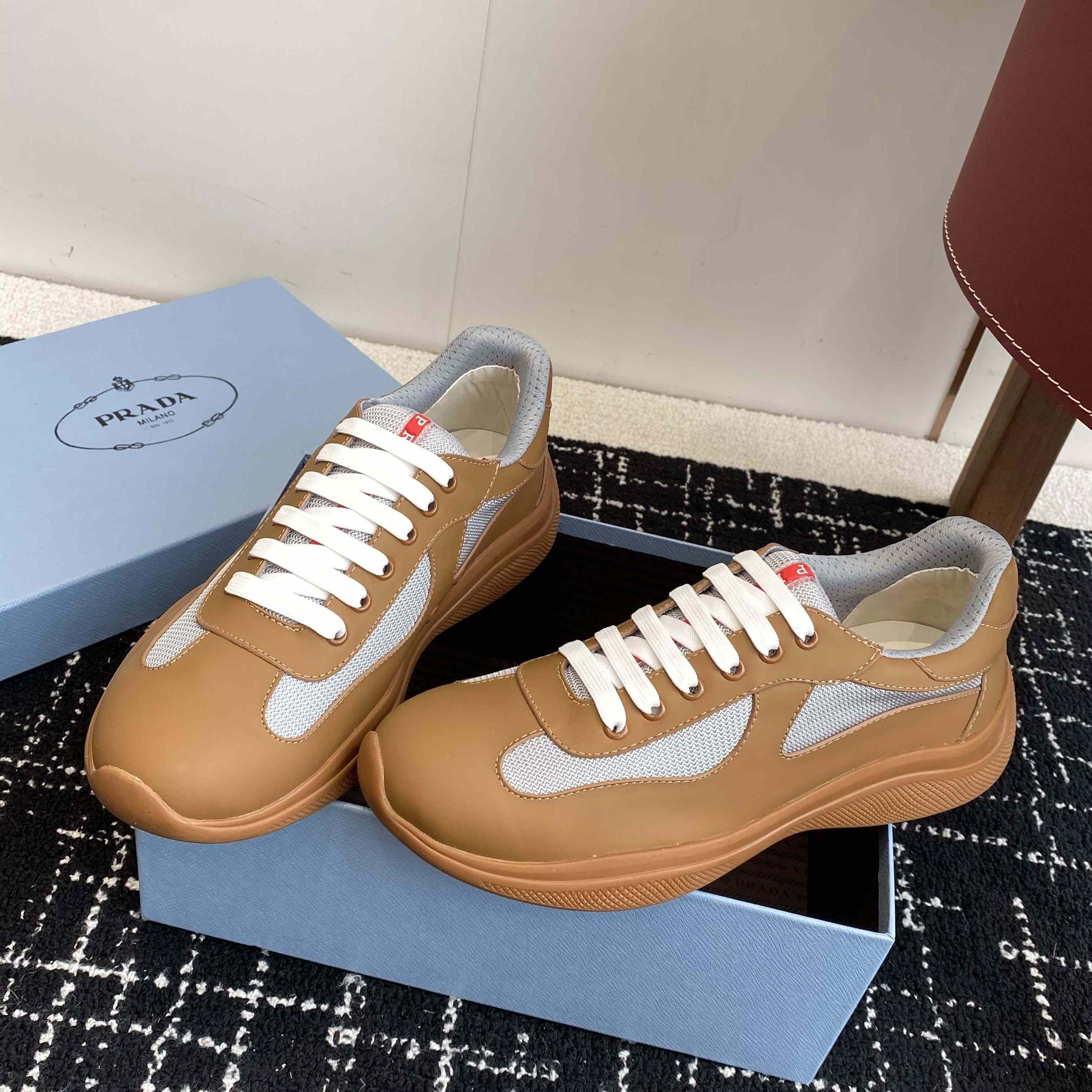 Prada America's Cup Soft Rubber And Bike Fabric Sneakers - FashionPlug