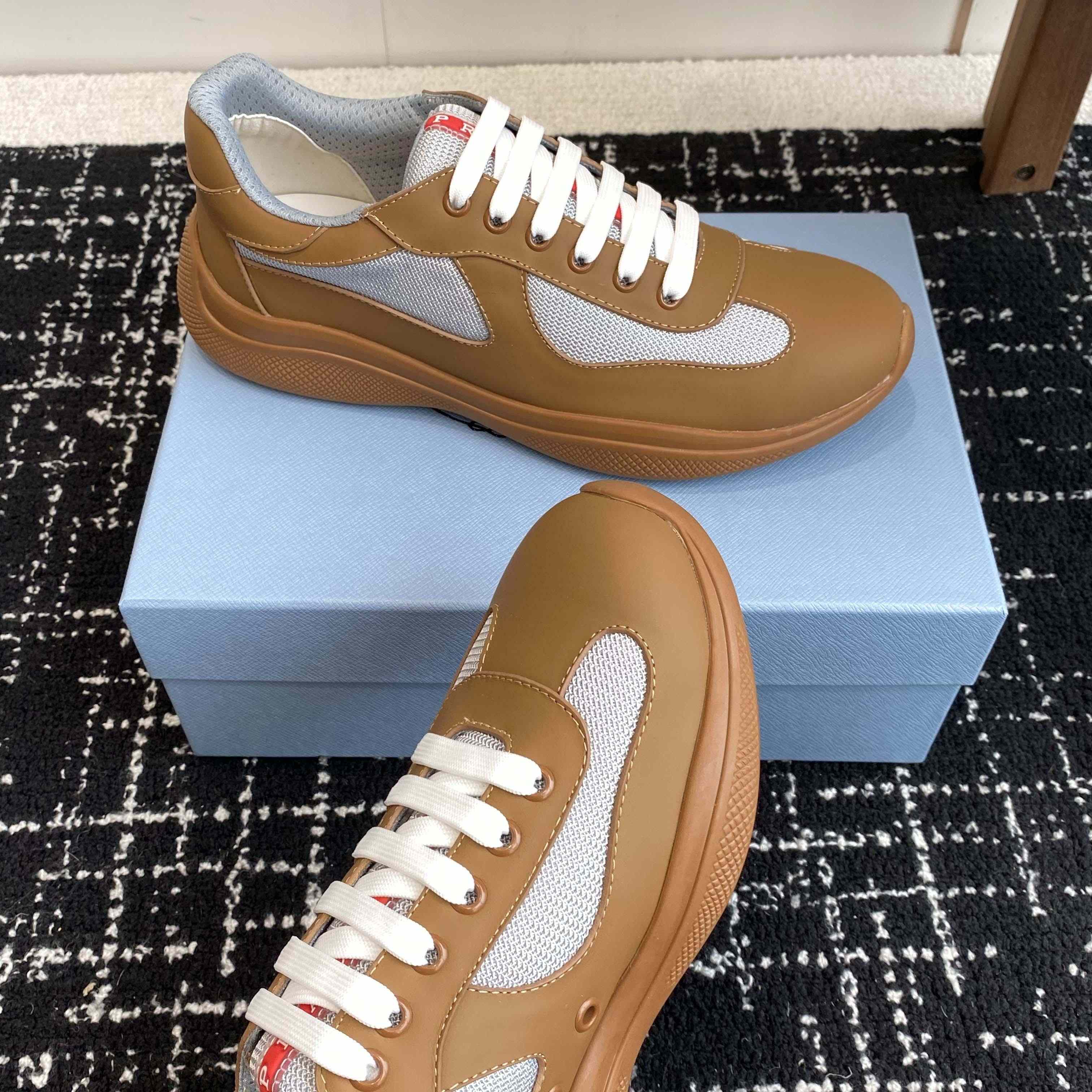 Prada America's Cup Soft Rubber And Bike Fabric Sneakers - FashionPlug