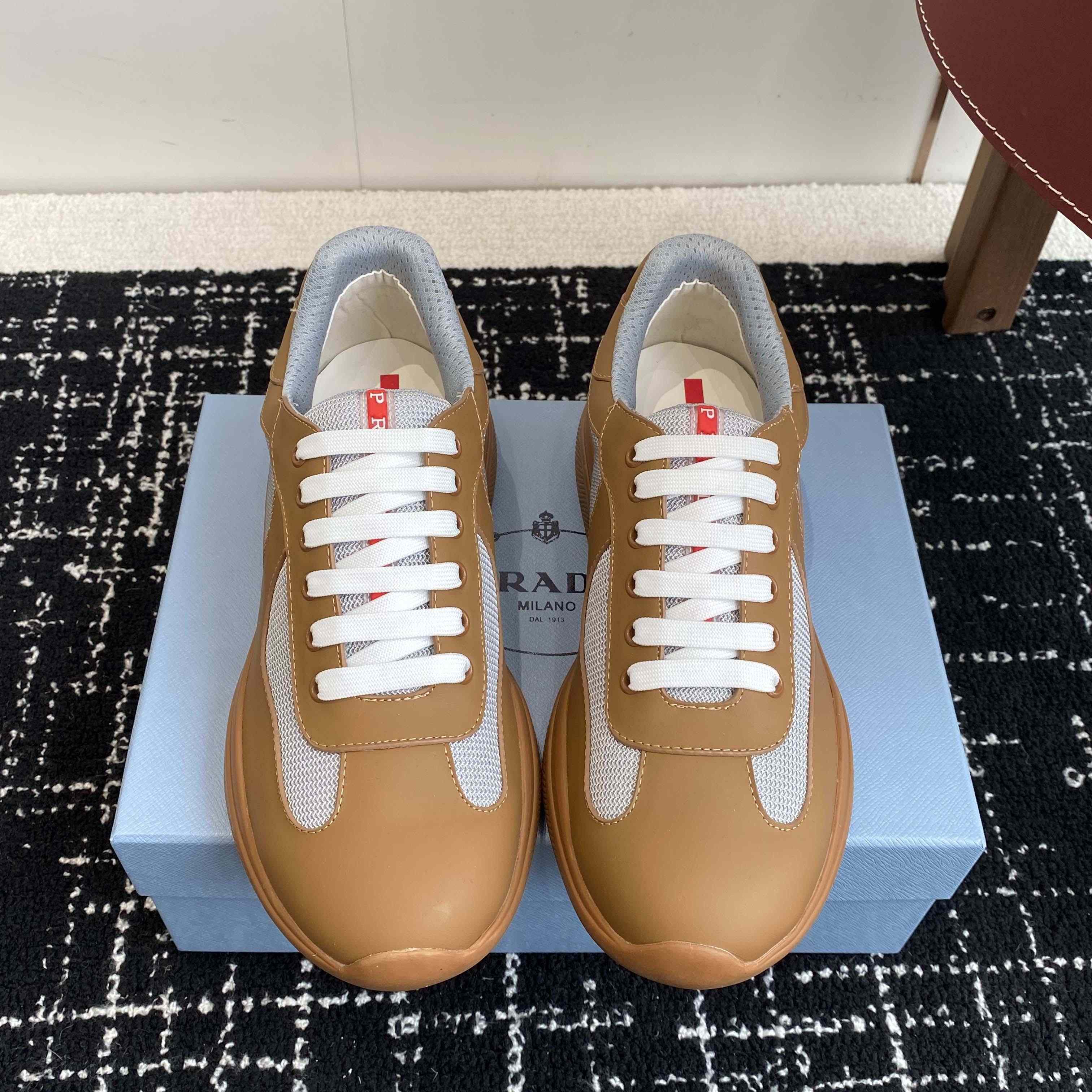 Prada America's Cup Soft Rubber And Bike Fabric Sneakers - FashionPlug