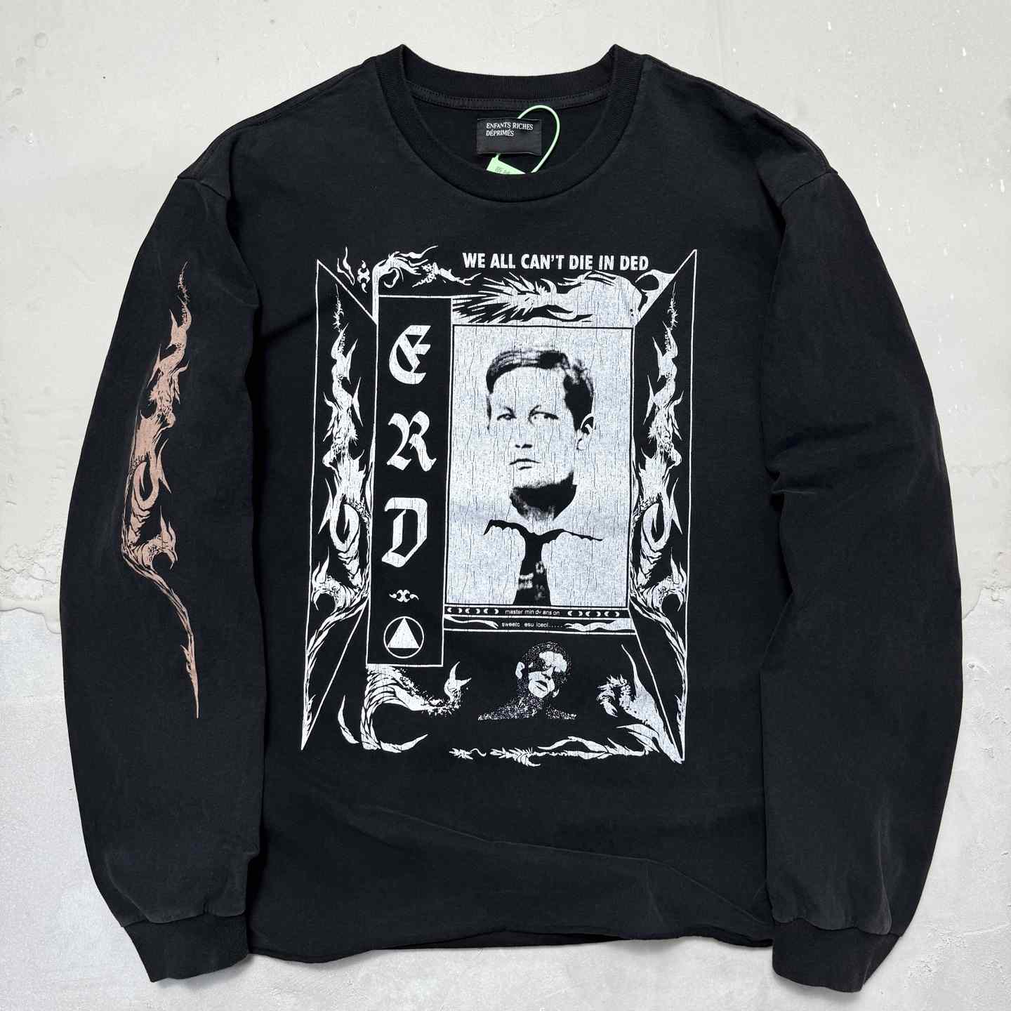 Enfants Riches Deprimes Die In Bed Long Sleeve Tee Shirt Black - FashionPlug