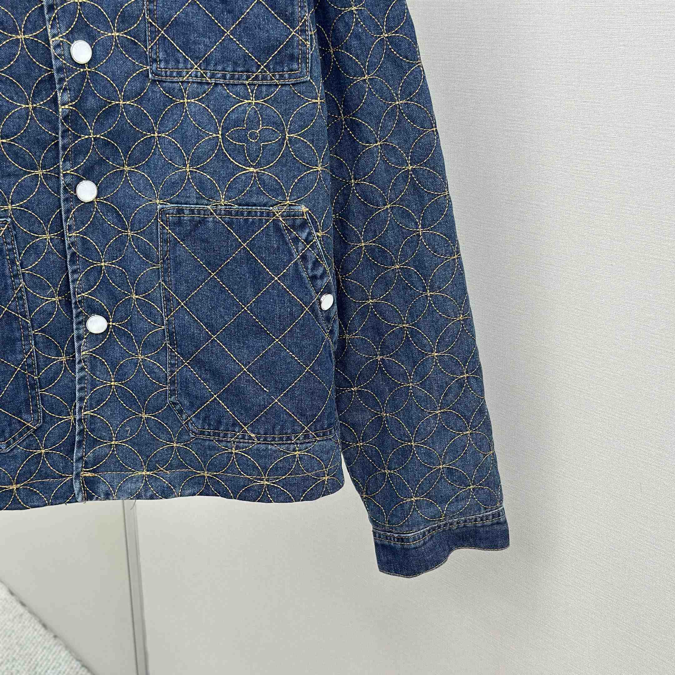Louis Vuitton Embroidered Denim Blouson   1AILM5 - FashionPlug