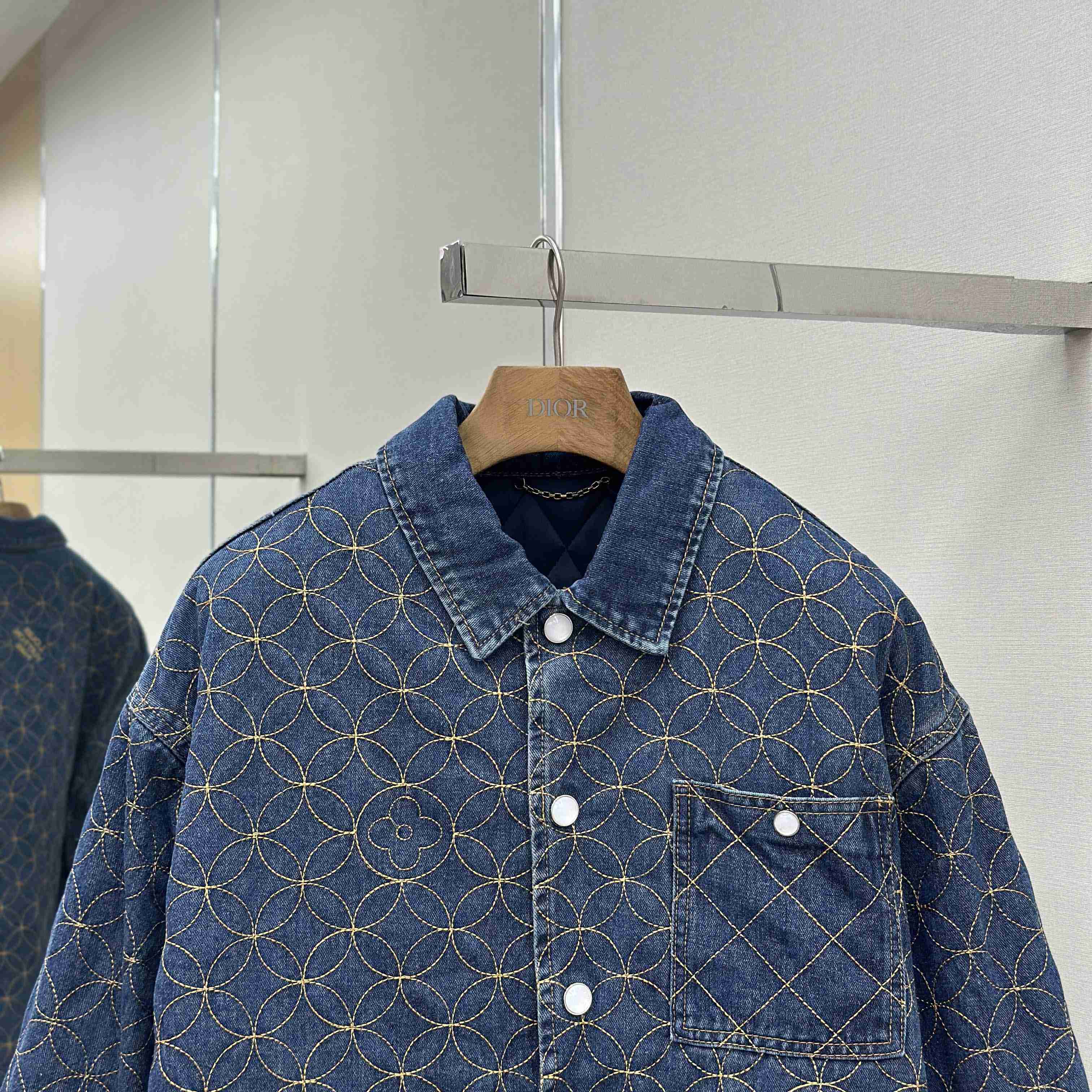 Louis Vuitton Embroidered Denim Blouson   1AILM5 - FashionPlug