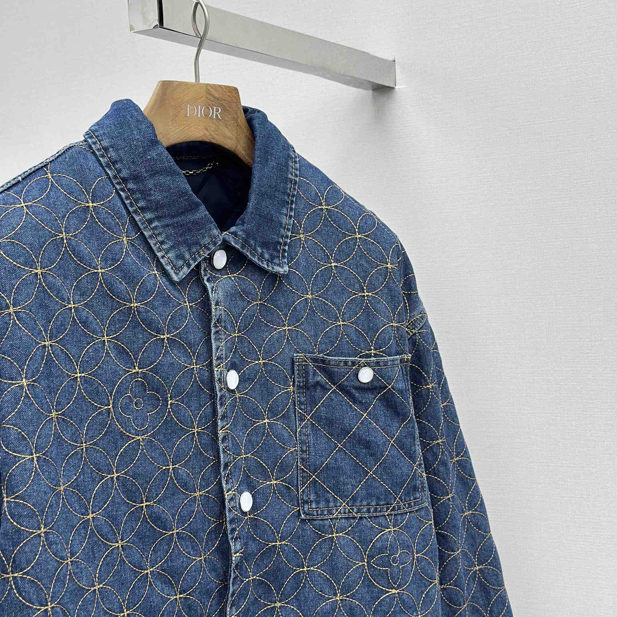 Louis Vuitton Embroidered Denim Blouson   1AILM5 - FashionPlug