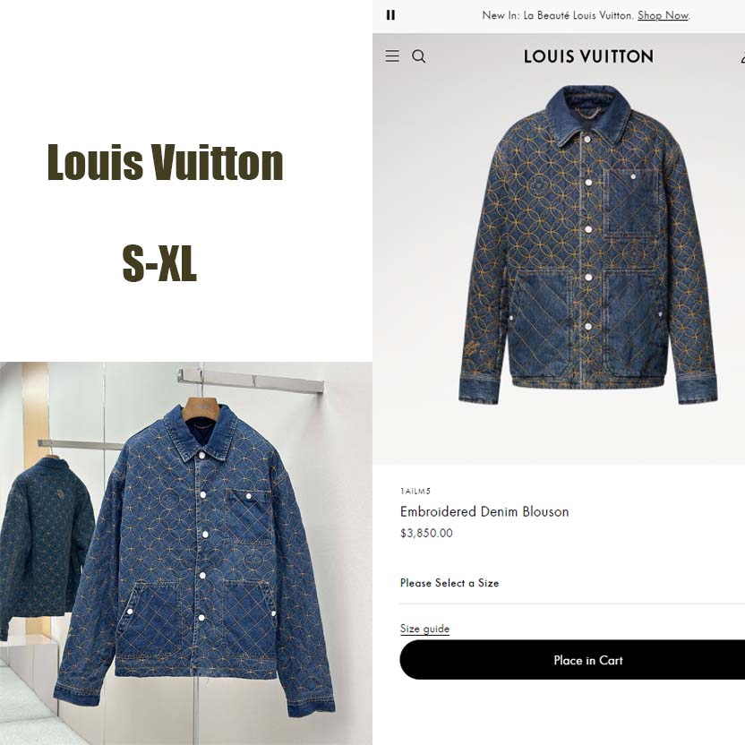 Louis Vuitton Embroidered Denim Blouson   1AILM5 - FashionPlug