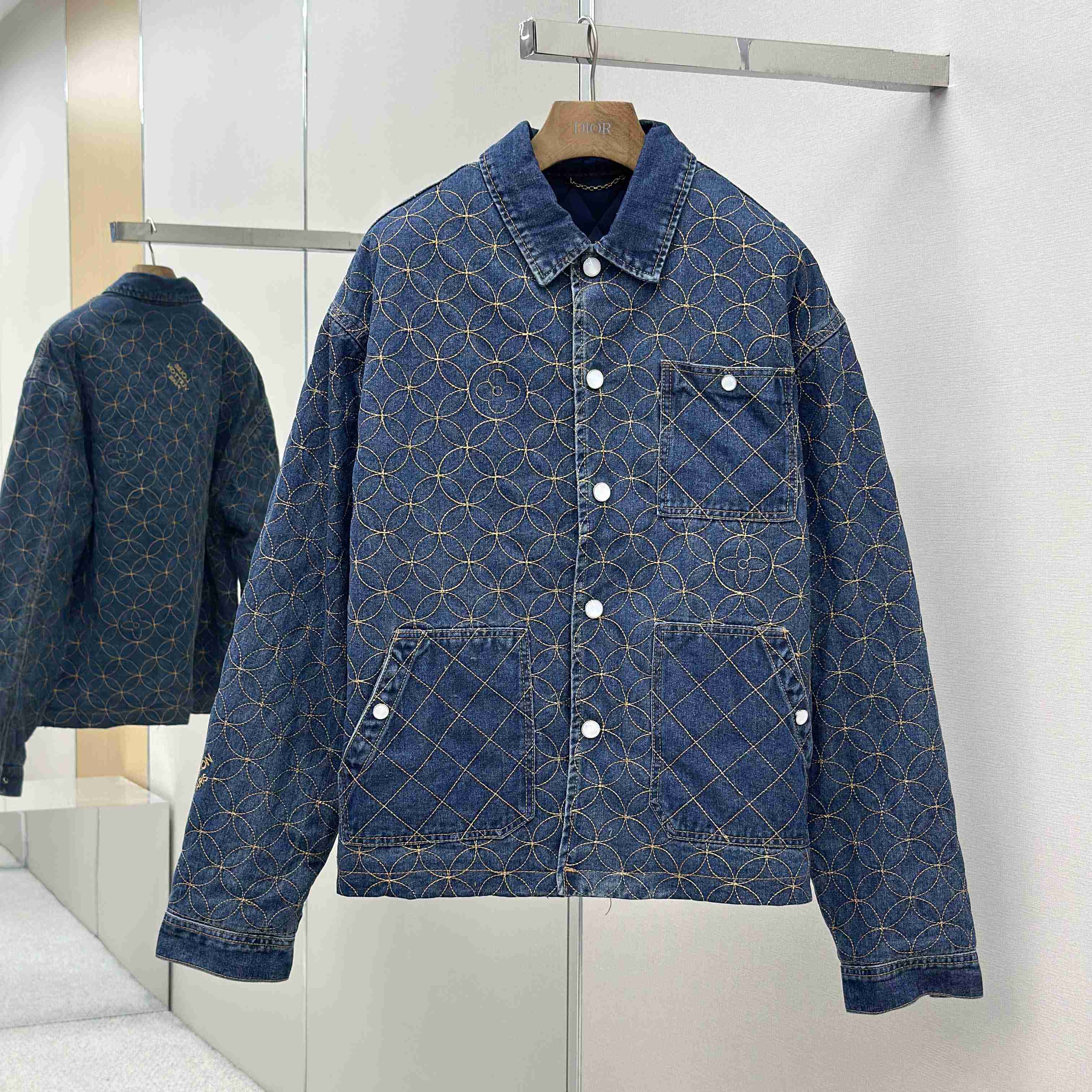 Louis Vuitton Embroidered Denim Blouson   1AILM5 - FashionPlug