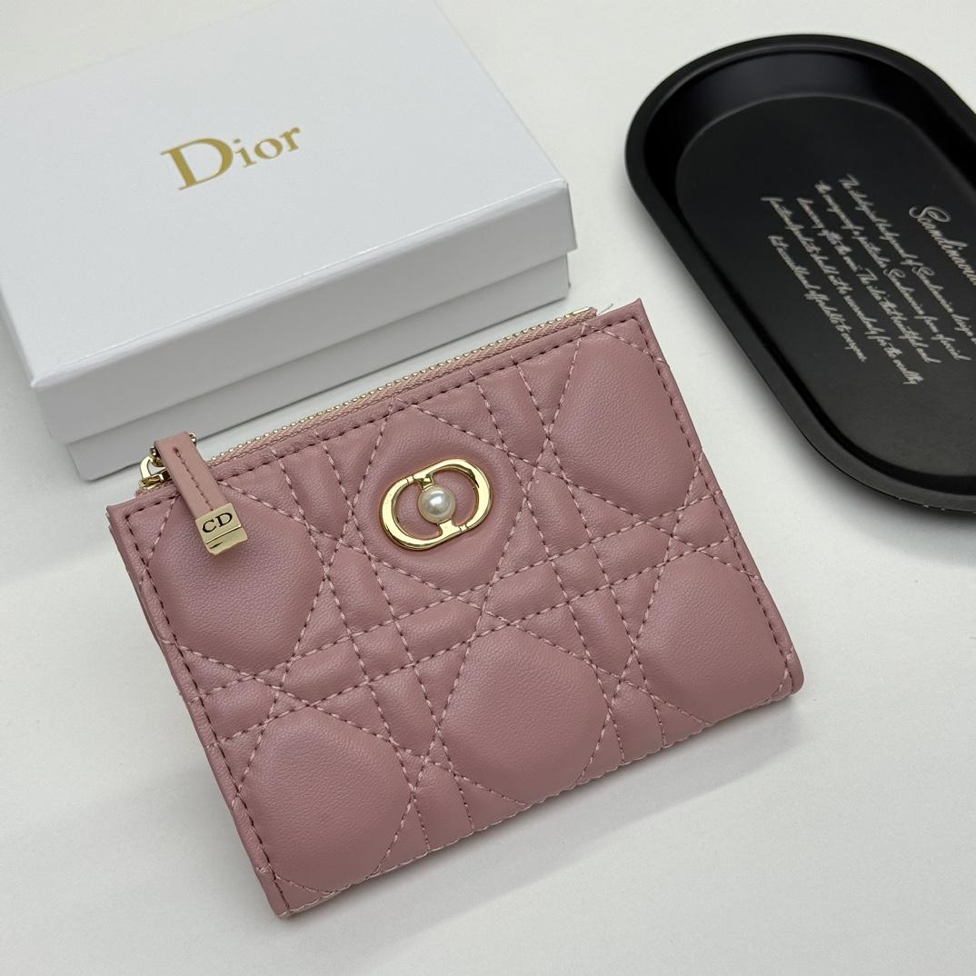 Dior Caro Dahlia Wallet  - FashionPlug