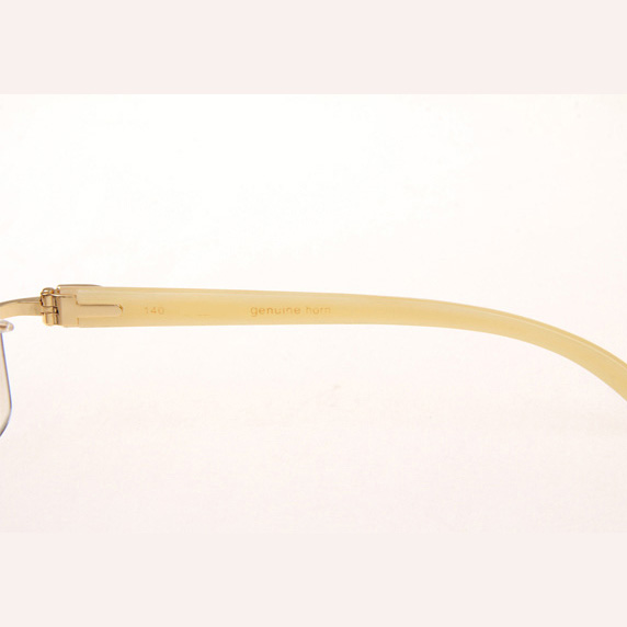 Cartier CT_3524012 Diamond White Buffalo Sunglasses In Gold Brown - FashionPlug