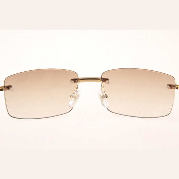Cartier CT_3524012 Diamond White Buffalo Sunglasses In Gold Brown - FashionPlug