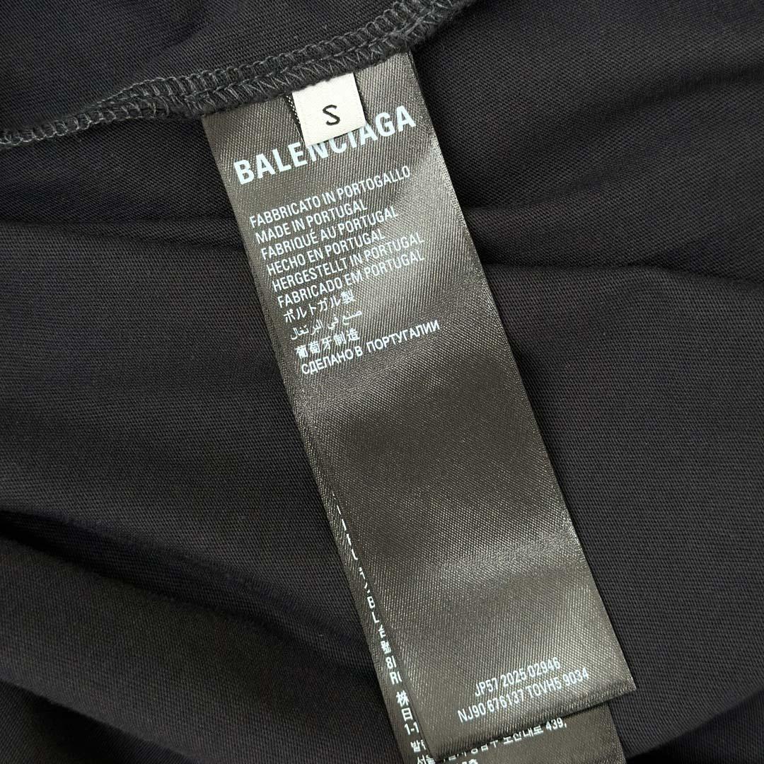 Balenciaga Taped Balenciaga Back T-Shirt Medium Fit in heather grey dry jersey - FashionPlug