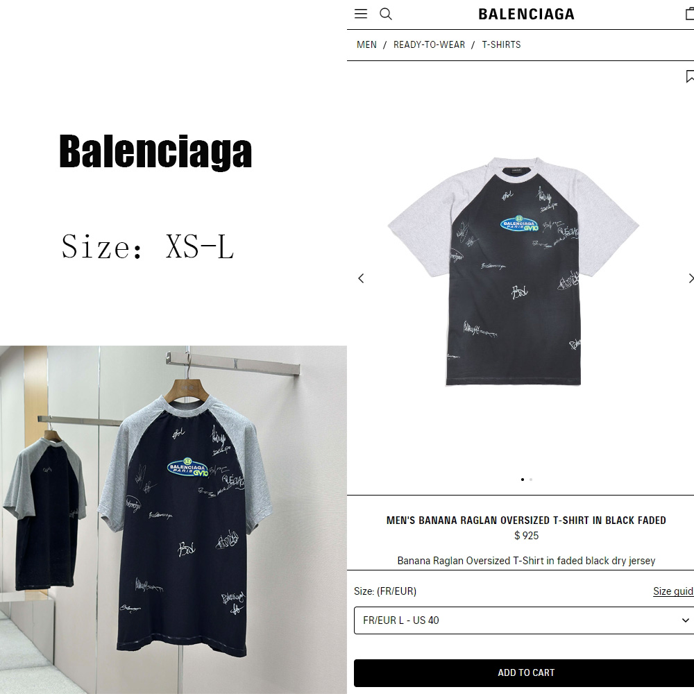 Balenciaga Taped Balenciaga Back T-Shirt Medium Fit in heather grey dry jersey - FashionPlug