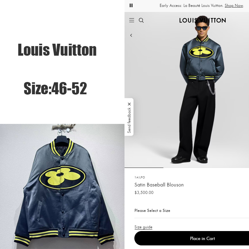 Louis Vuitton Satin Baseball Blouson   1AILPO - FashionPlug