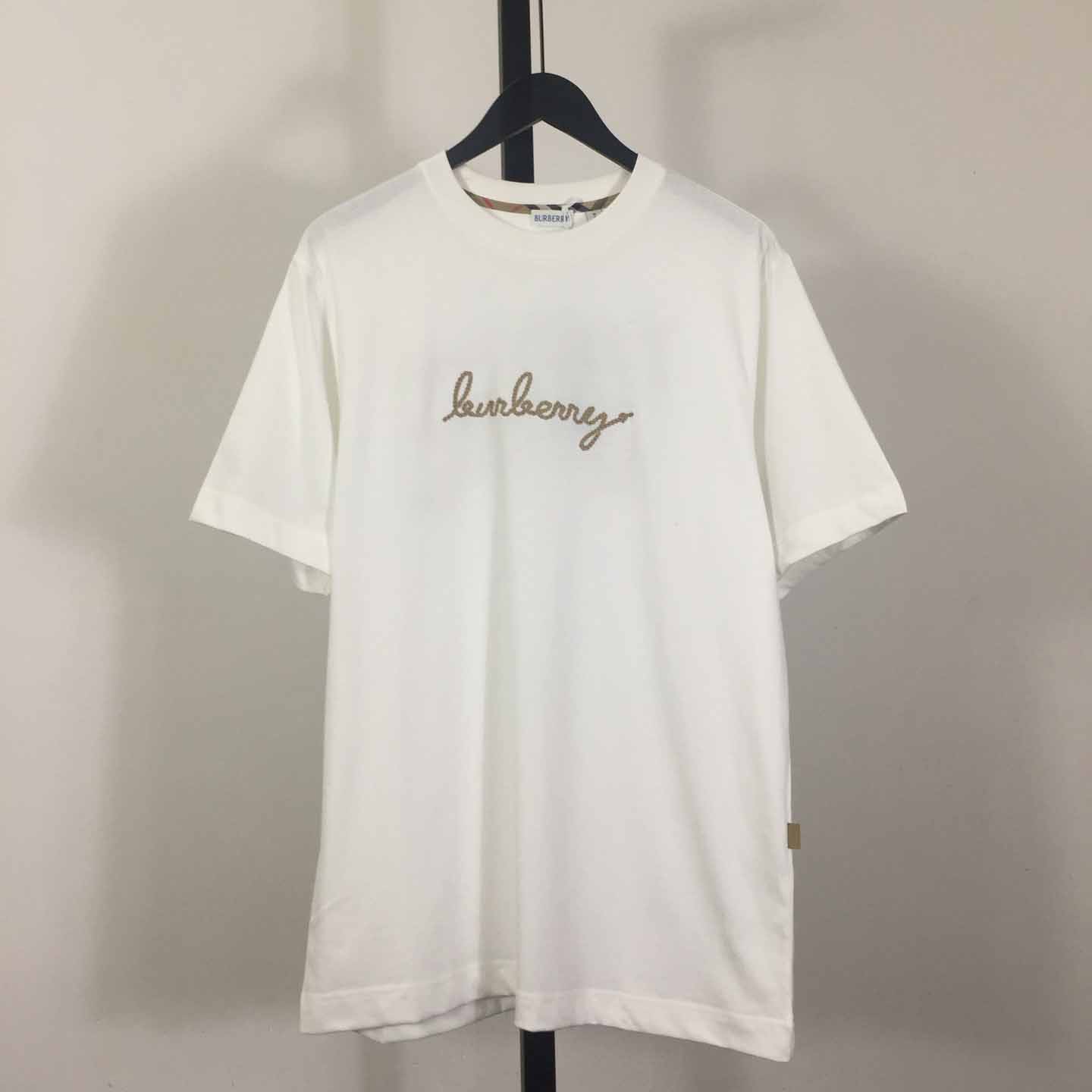 Burberry Check EKD Cotton T-shirt - FashionPlug