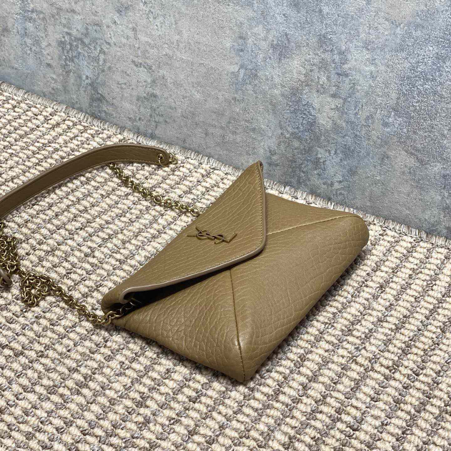 Saint Laurent Cassandre Chain Pouch In Lambskin - FashionPlug