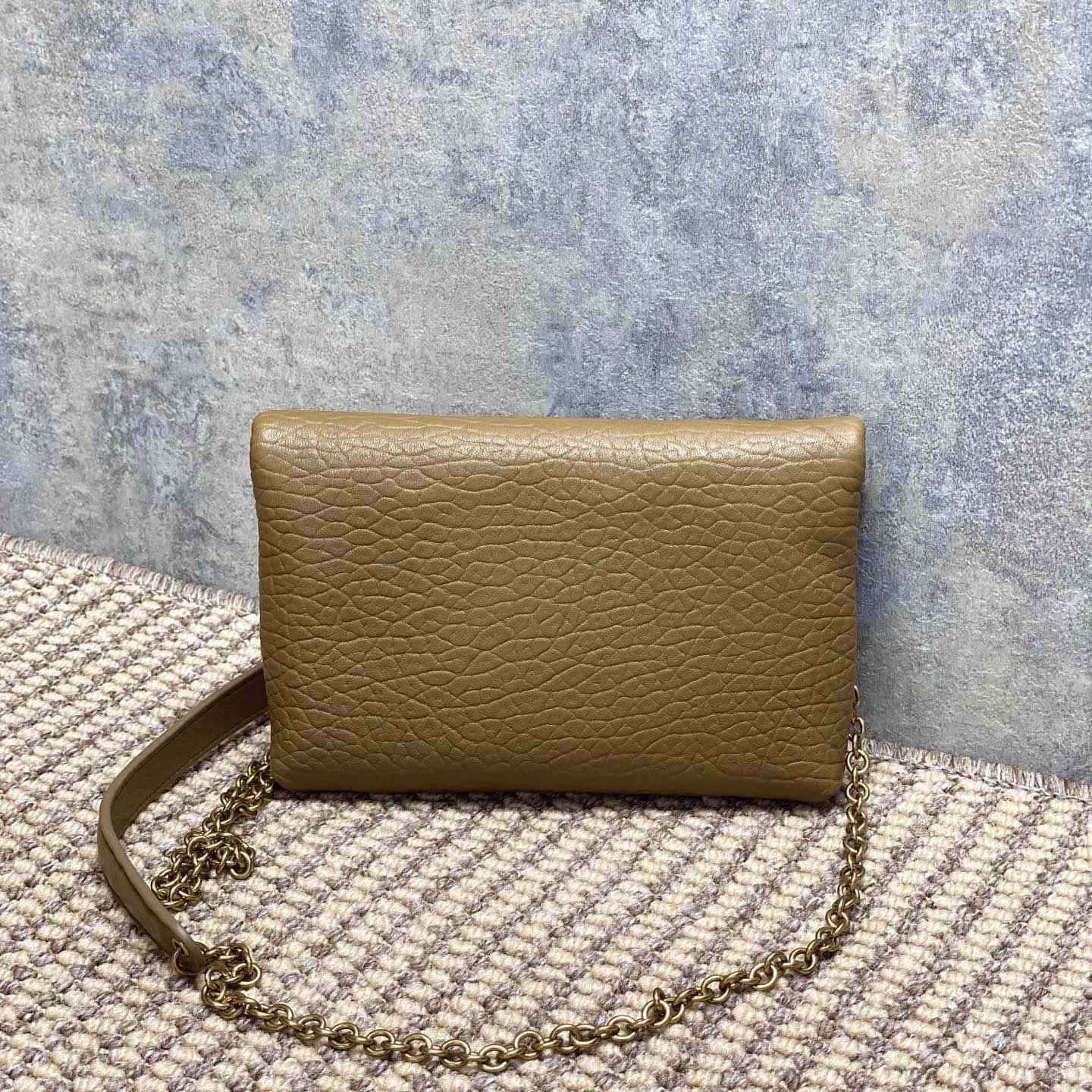 Saint Laurent Cassandre Chain Pouch In Lambskin - FashionPlug