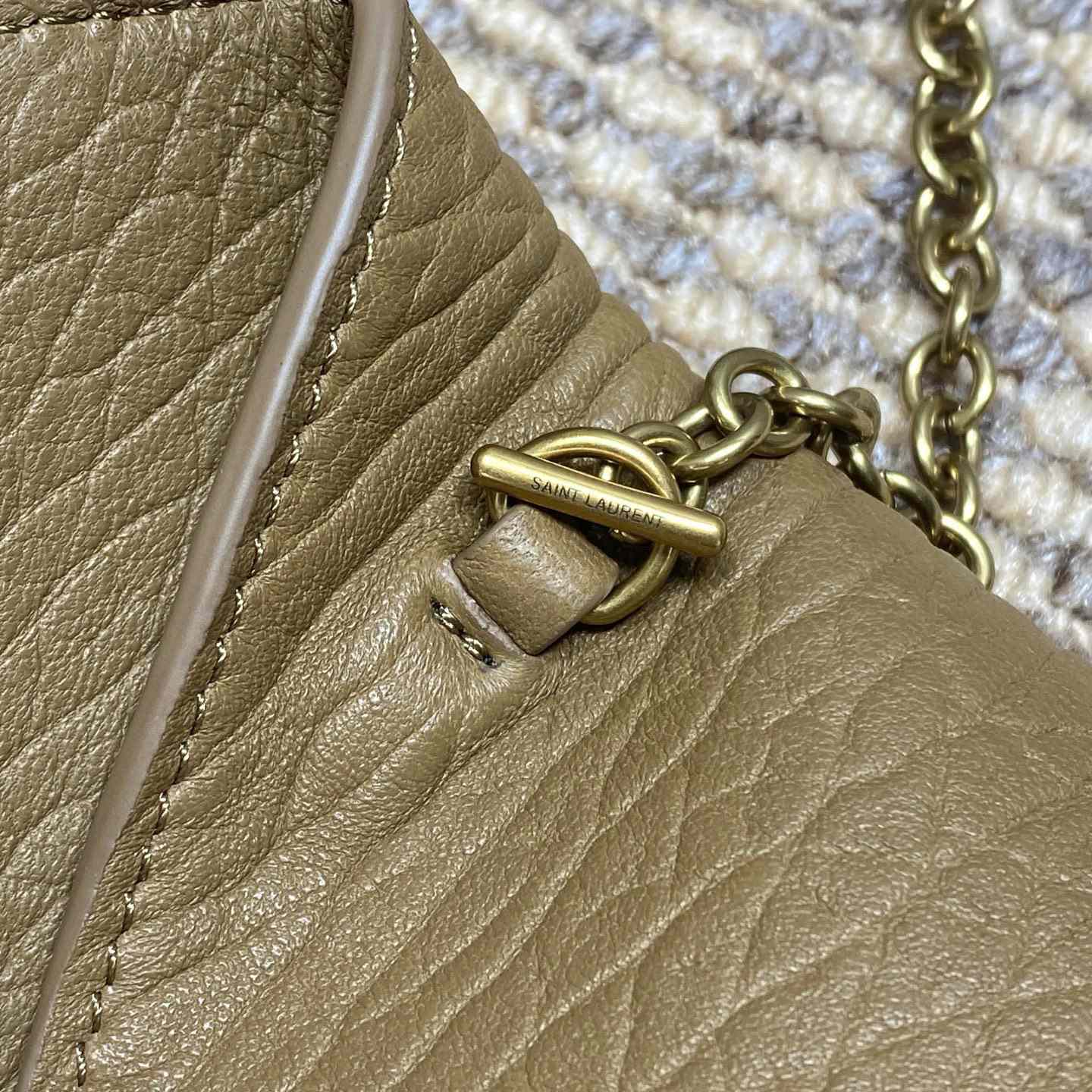 Saint Laurent Cassandre Chain Pouch In Lambskin - FashionPlug