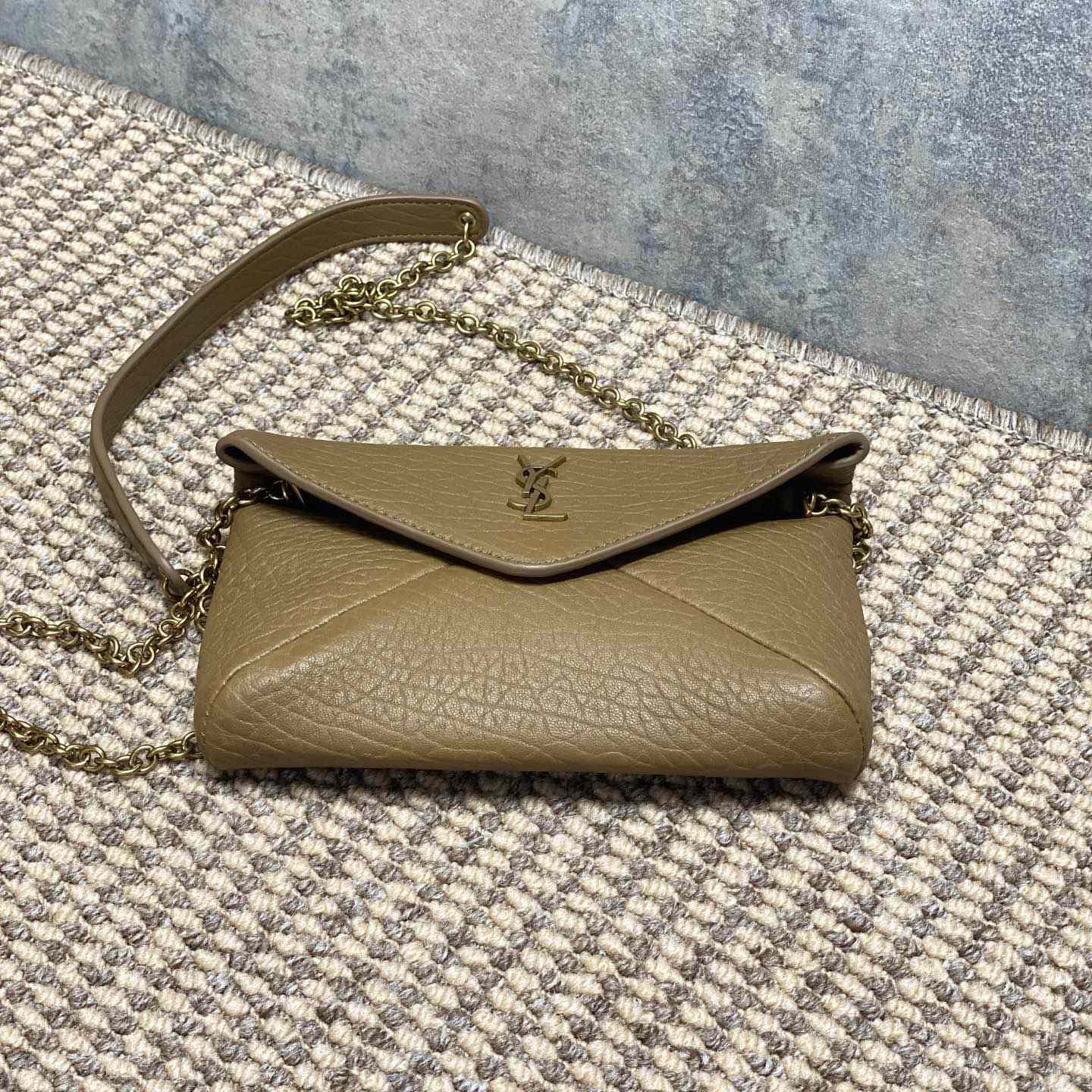 Saint Laurent Cassandre Chain Pouch In Lambskin - FashionPlug