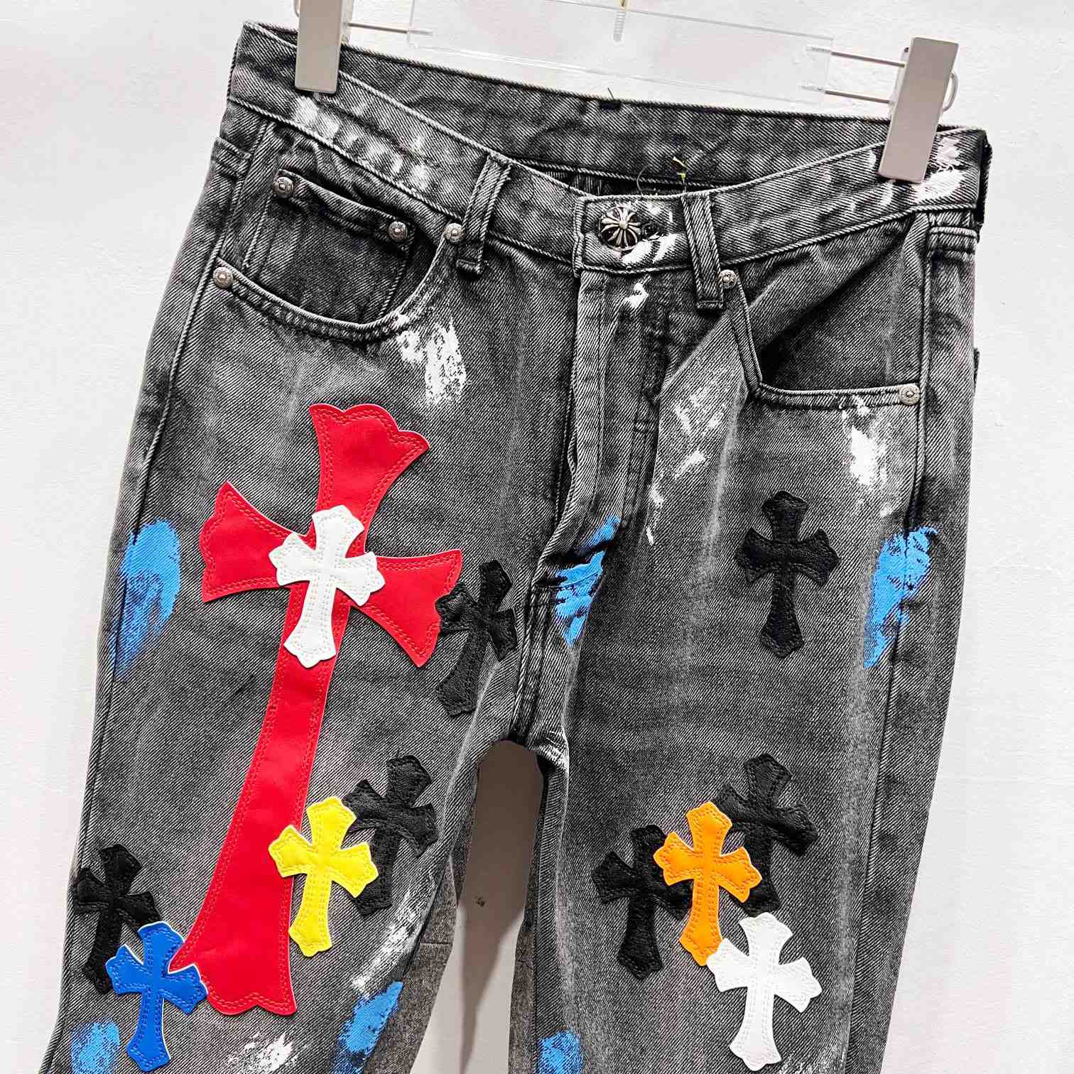 Gallery Dept. x Chrome Hearts Jeans - FashionPlug