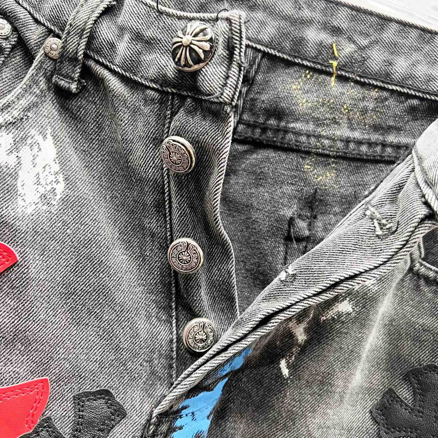 Gallery Dept. x Chrome Hearts Jeans - FashionPlug