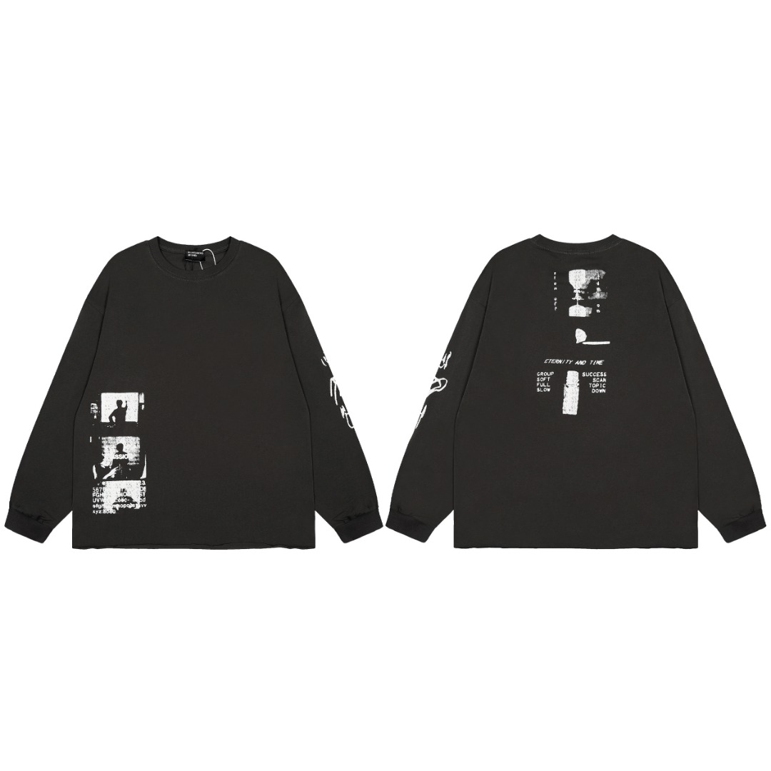Enfants Riches Déprimes Eternity & Time L/S Tee "Faded Black" - FashionPlug