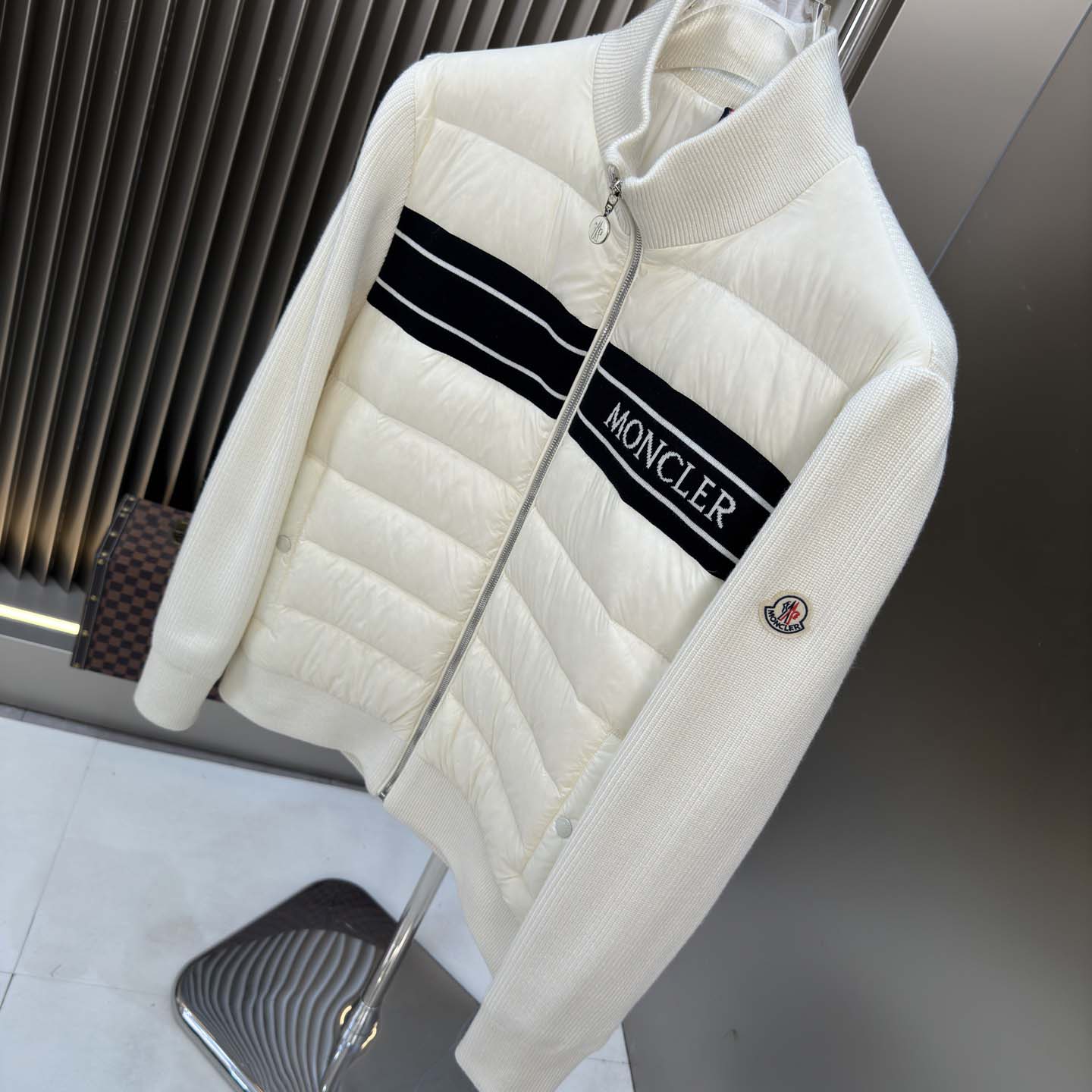 Moncler Color Block Zip Cardigan  - FashionPlug