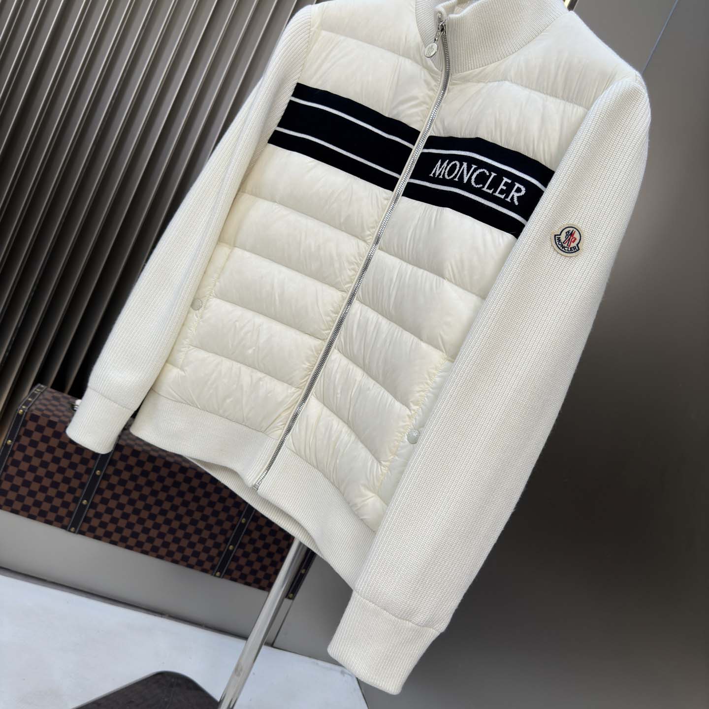 Moncler Color Block Zip Cardigan  - FashionPlug