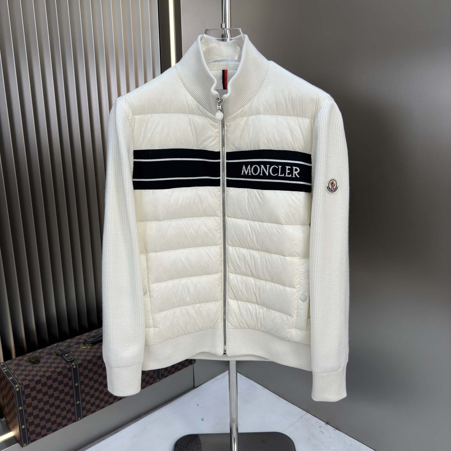 Moncler Color Block Zip Cardigan  - FashionPlug