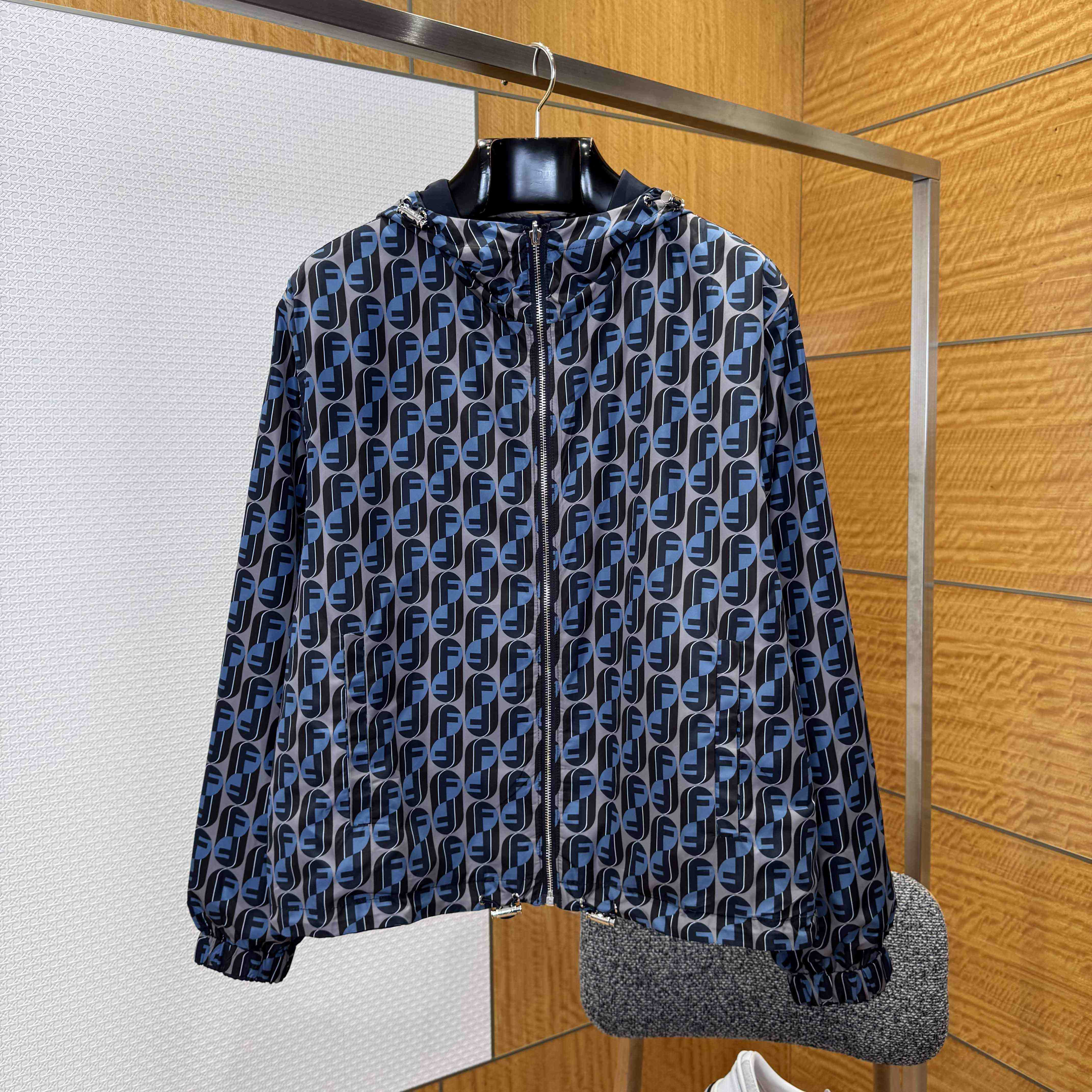 Fendi Men's Reversible Nylon Windbreaker - FashionPlug
