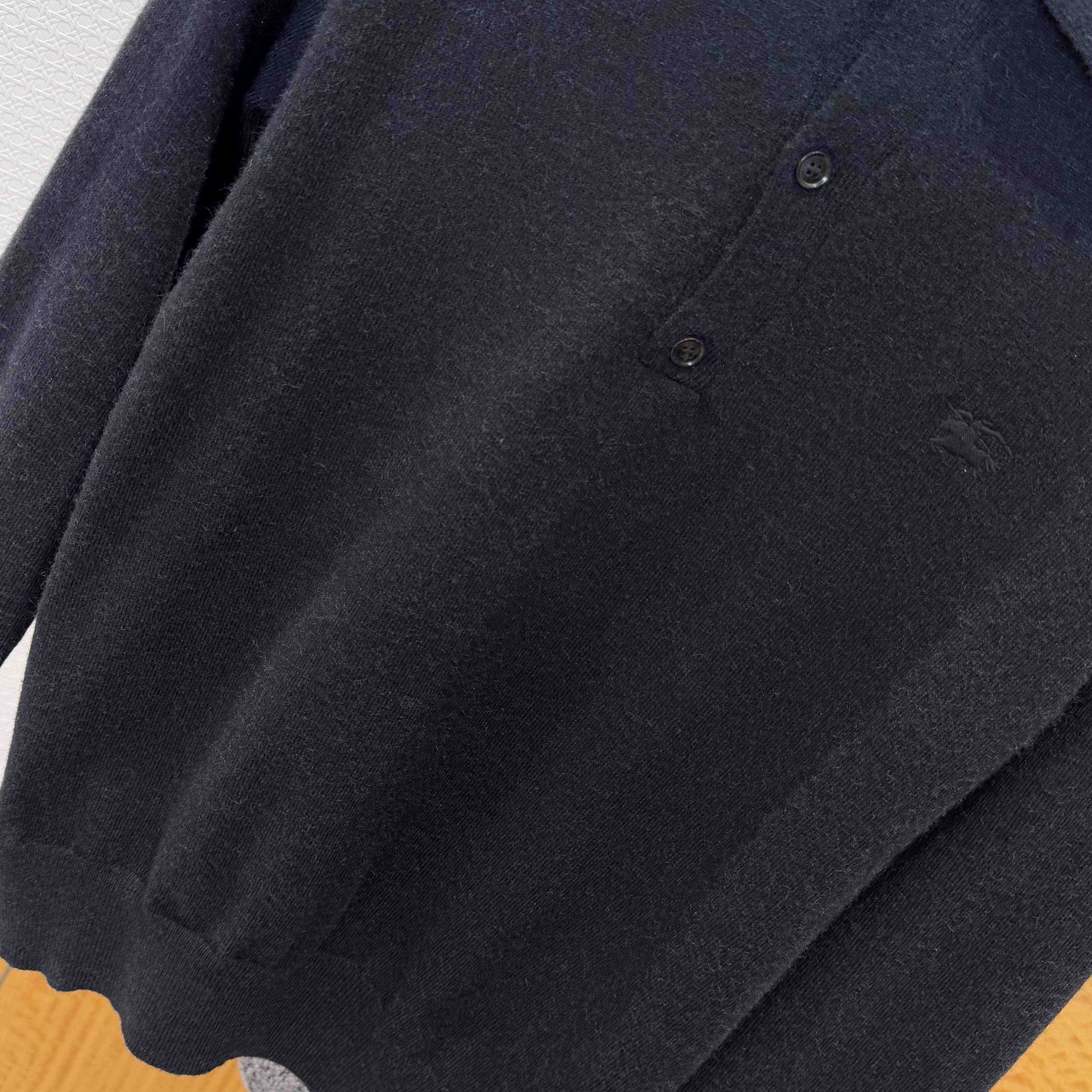Burberry Long-sleeve Cashmere Blend Polo Shirt - FashionPlug