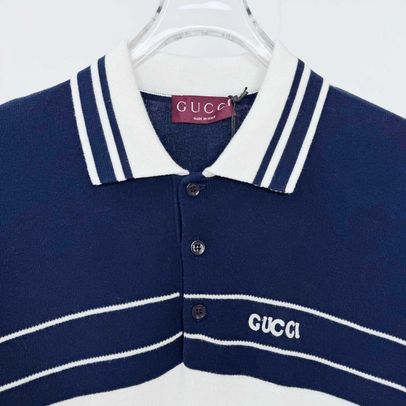 Gucci Cotton Polo Shirt With Embroidery  - FashionPlug