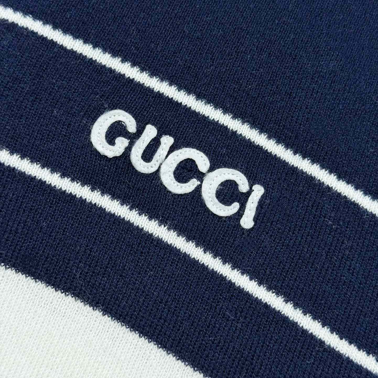 Gucci Cotton Polo Shirt With Embroidery  - FashionPlug